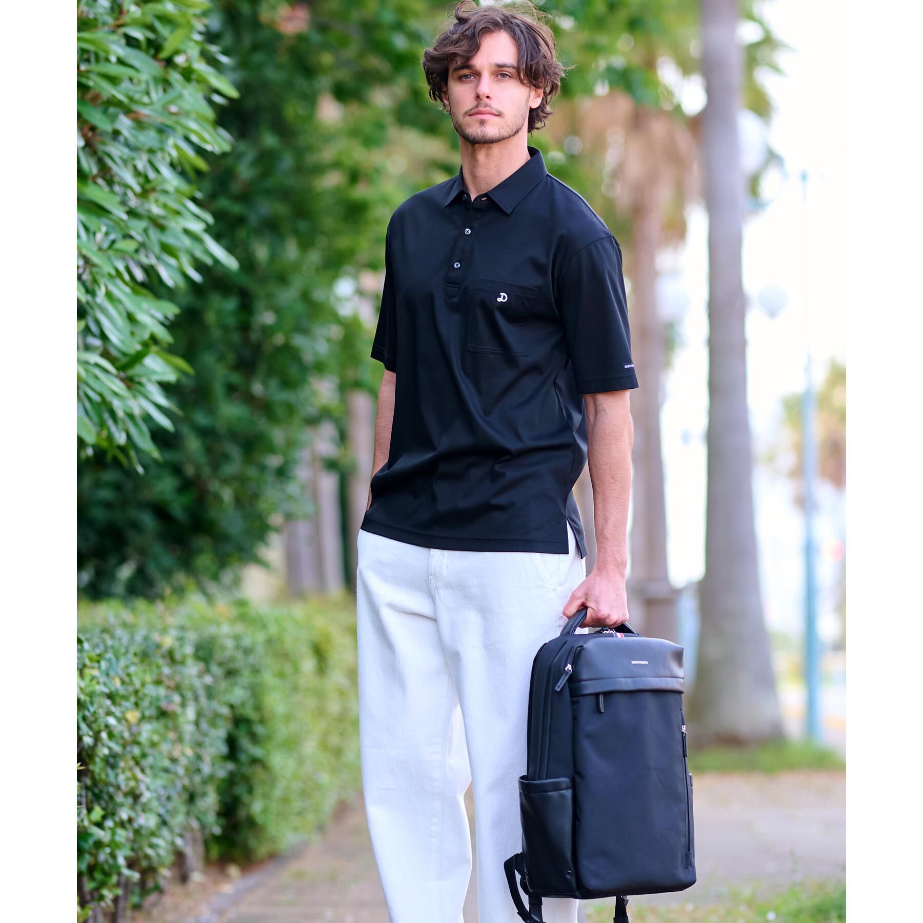 DRESSTERIOR「【接触冷感/抗菌防臭/消臭】ICE CLEAR COTTON オーバーフィットポロシャツ」|ポロシャツ|