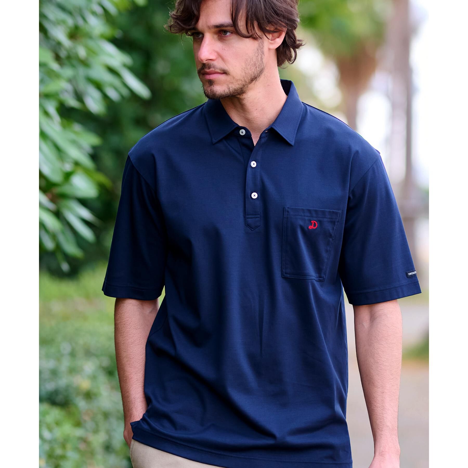 DRESSTERIOR「【接触冷感/抗菌防臭/消臭】ICE CLEAR COTTON オーバーフィットポロシャツ」|ポロシャツ|