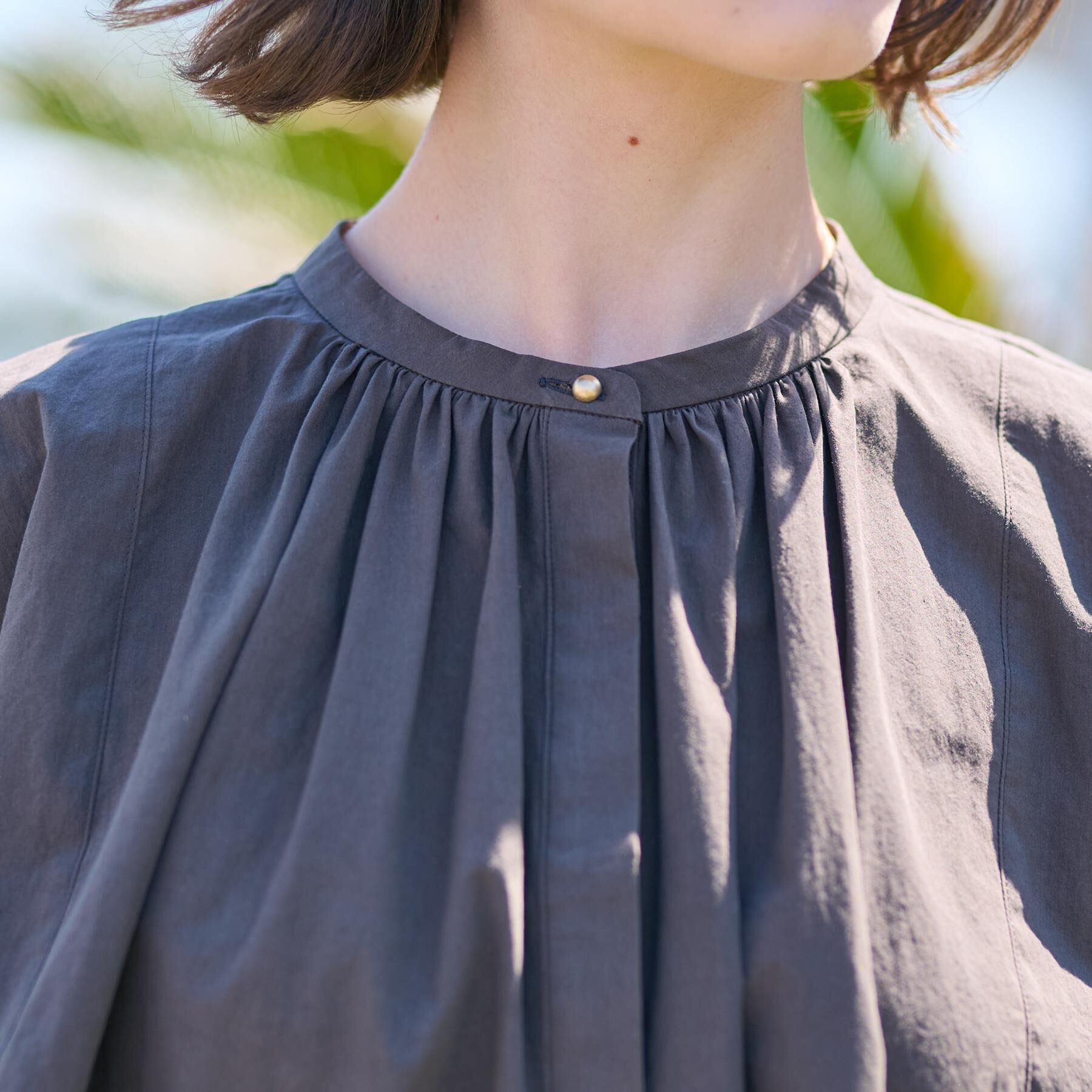 DRESSTERIOR「【コットン100％/洗える】フレンチスリーブイレギュラーヘムブラウス」|シャツ・ブラウス|