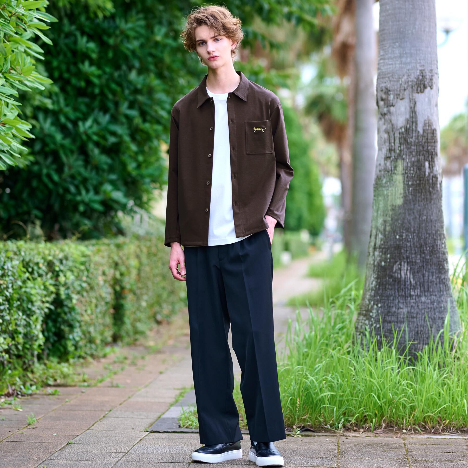 DRESSTERIOR「タイガー刺繍 カットソーシャツ」|シャツ・ブラウス|