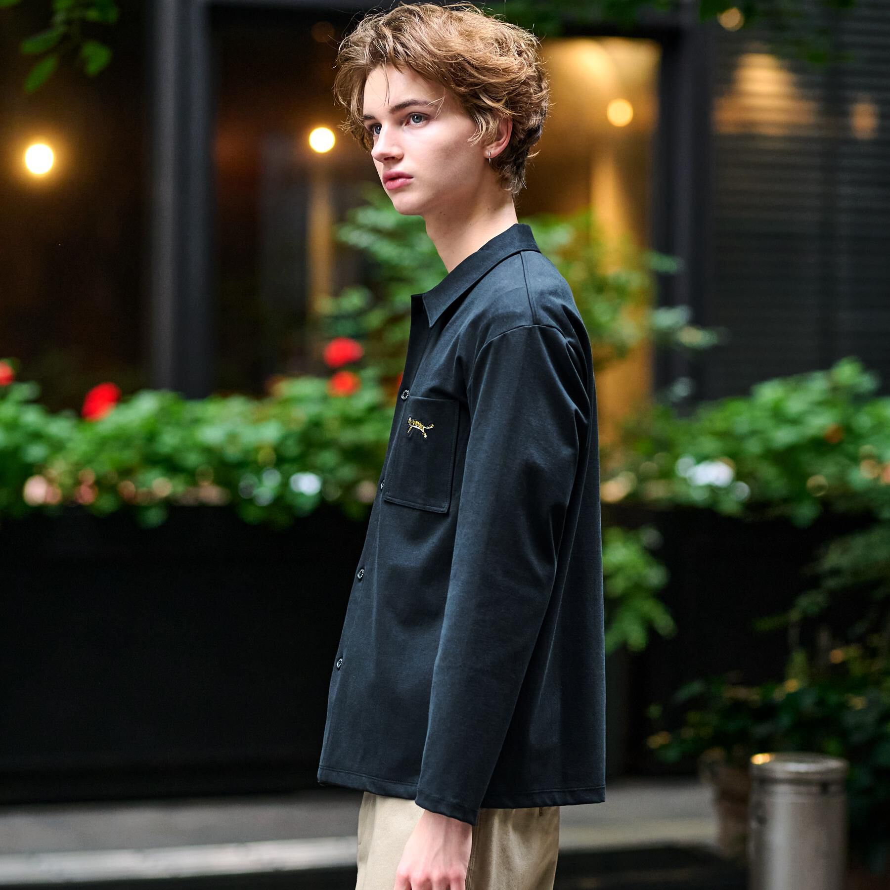 DRESSTERIOR「タイガー刺繍 カットソーシャツ」|シャツ・ブラウス|