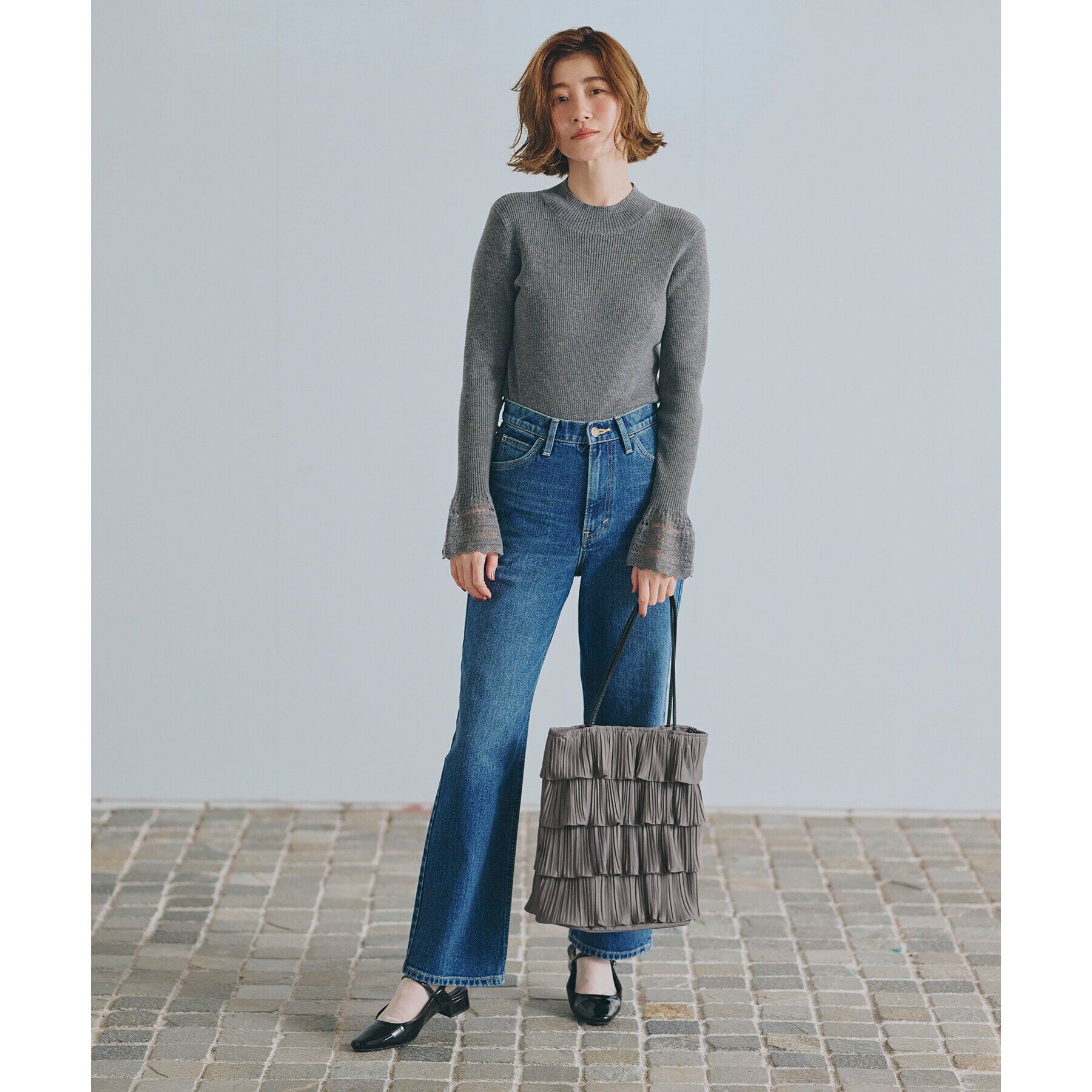 grove「プリーツティアードトート」|トートバッグ|