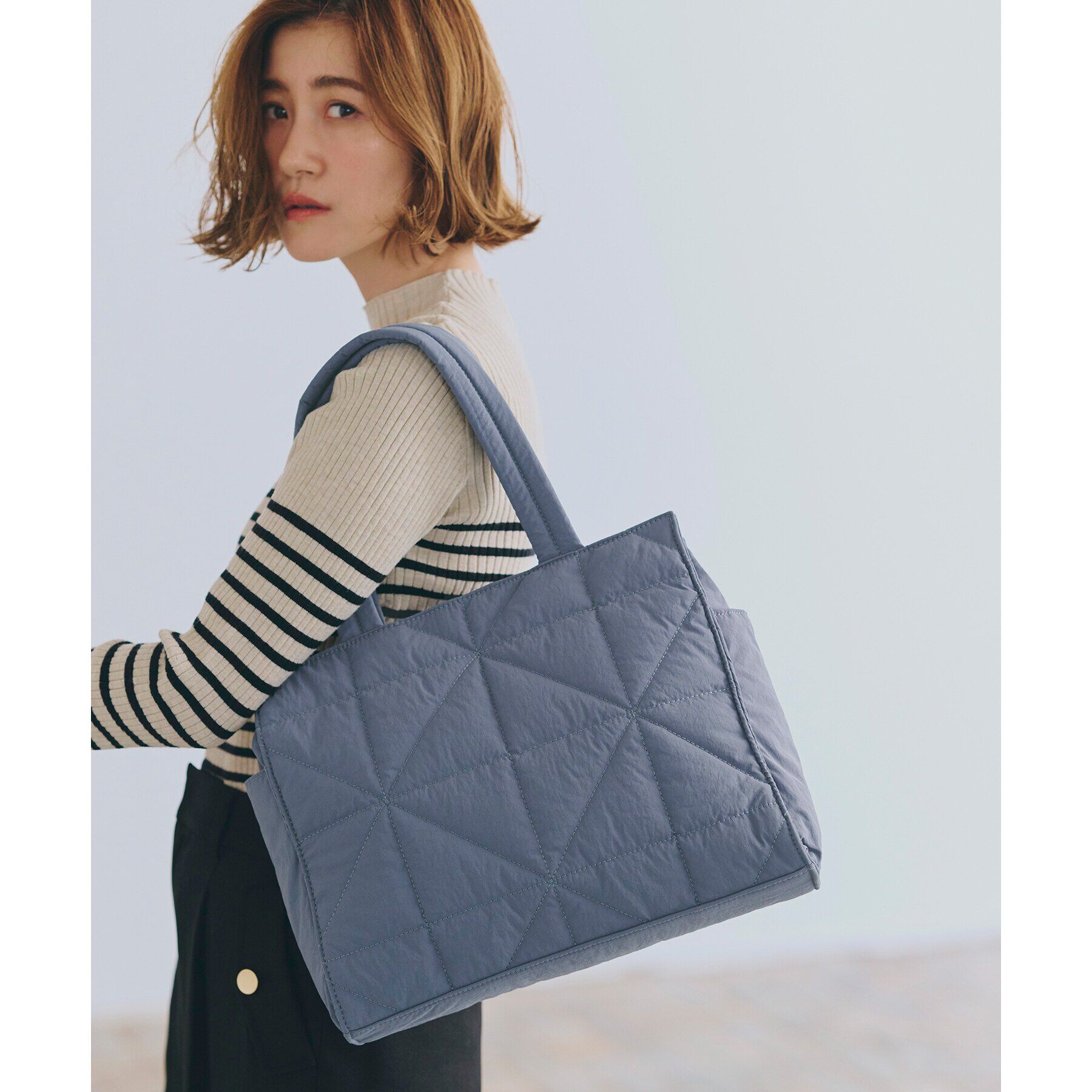 grove「【A4・軽量】キルト多ポケトート」|トートバッグ|