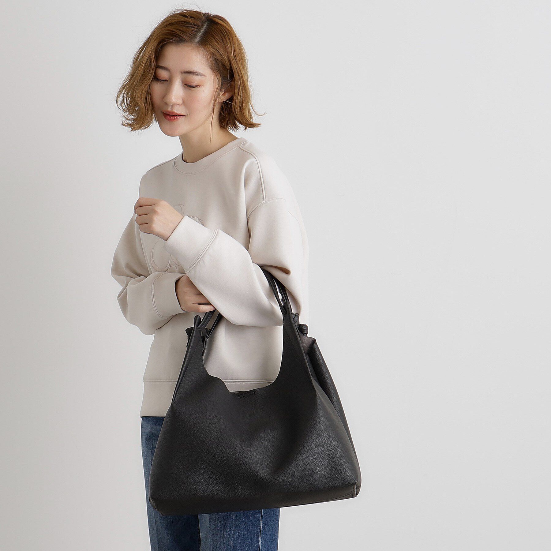 grove「タックハンドルトート」|トートバッグ|