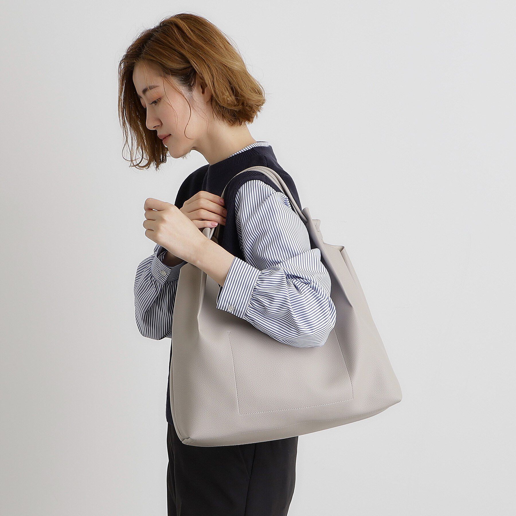 grove「タックハンドルトート」|トートバッグ|