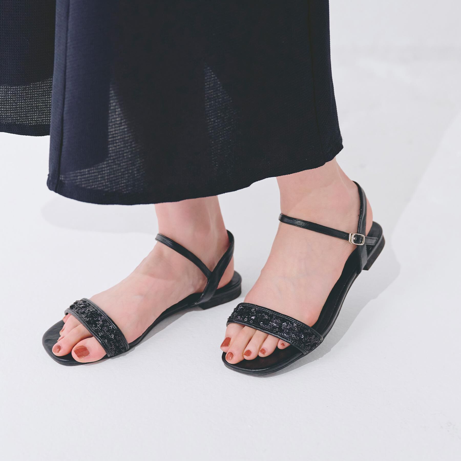 grove「アンクルストラップアソートフラットサンダル」|サンダル|