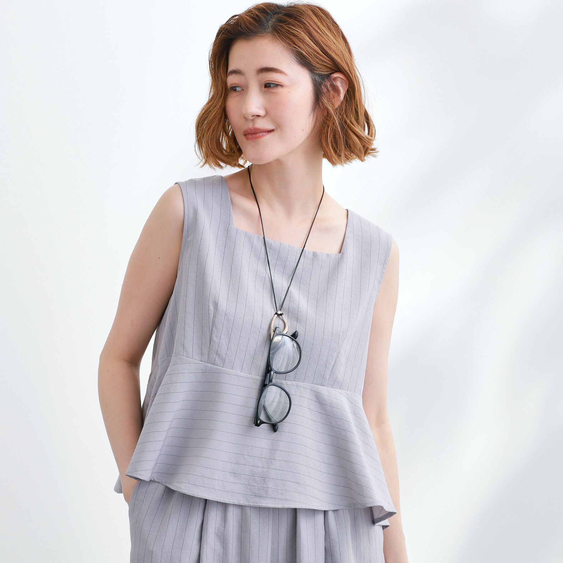 grove「【ネックホルダー】変形オーバルコードネックレス」|ネックレス|