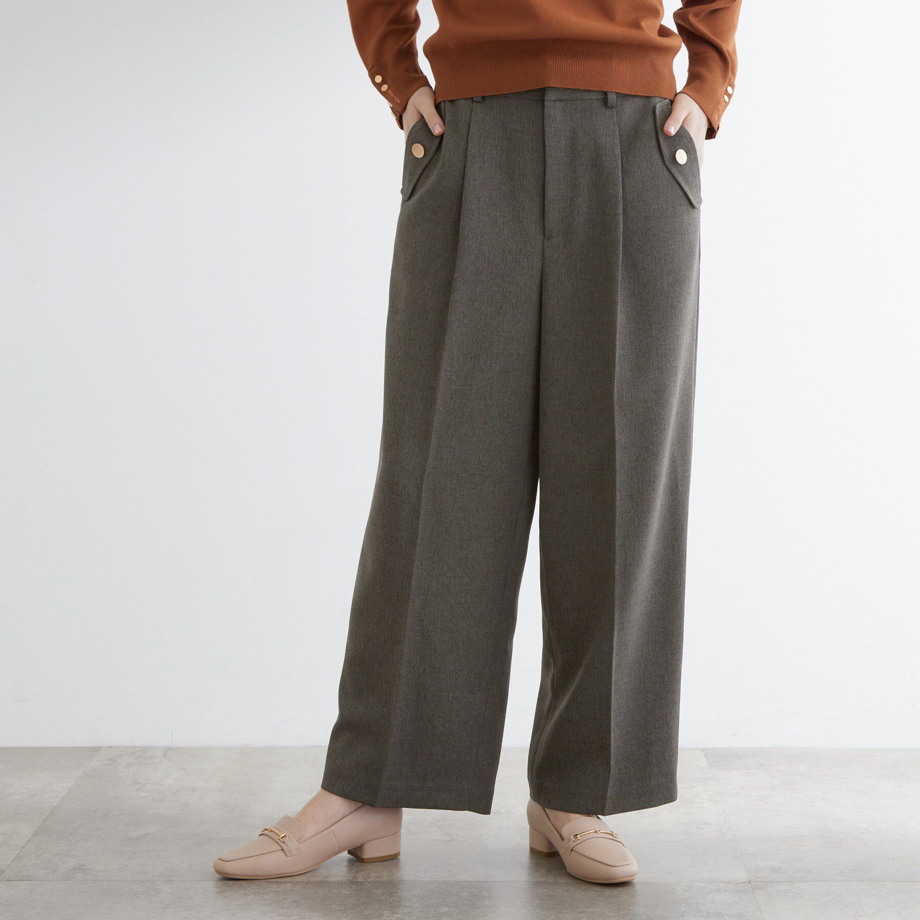 grove「【洗える】着回し優秀！フラップポケットワイドパンツ」|その他|