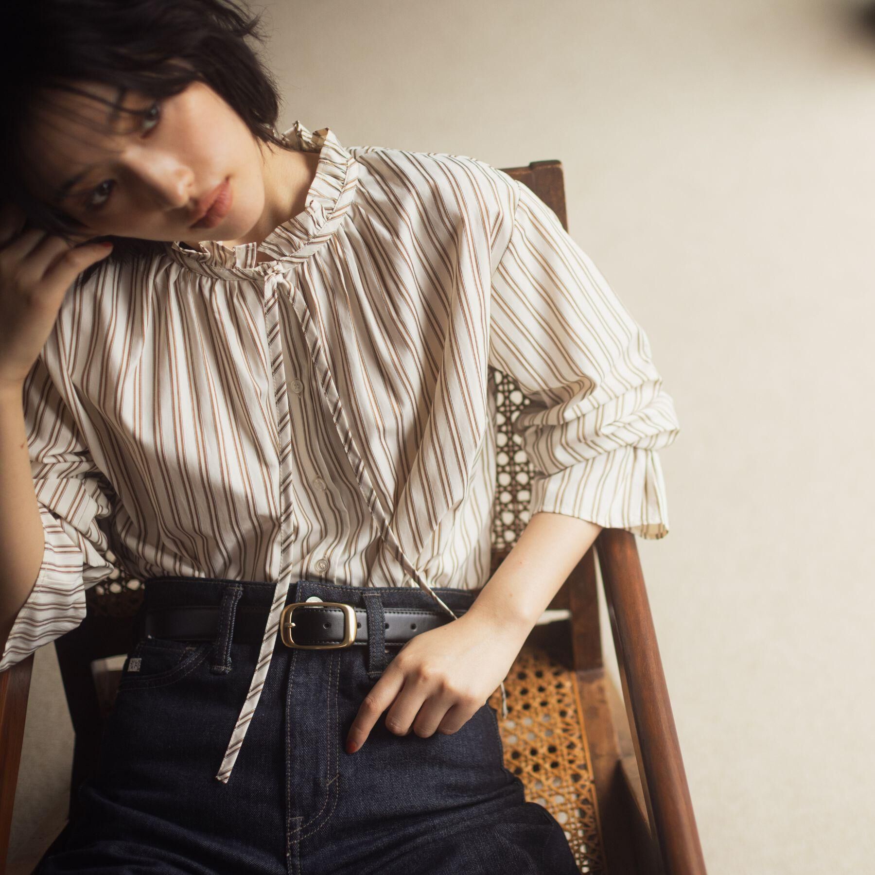 grove「【石川梨華さん着用】フリルカラーリボンブラウス」|シャツ・ブラウス|