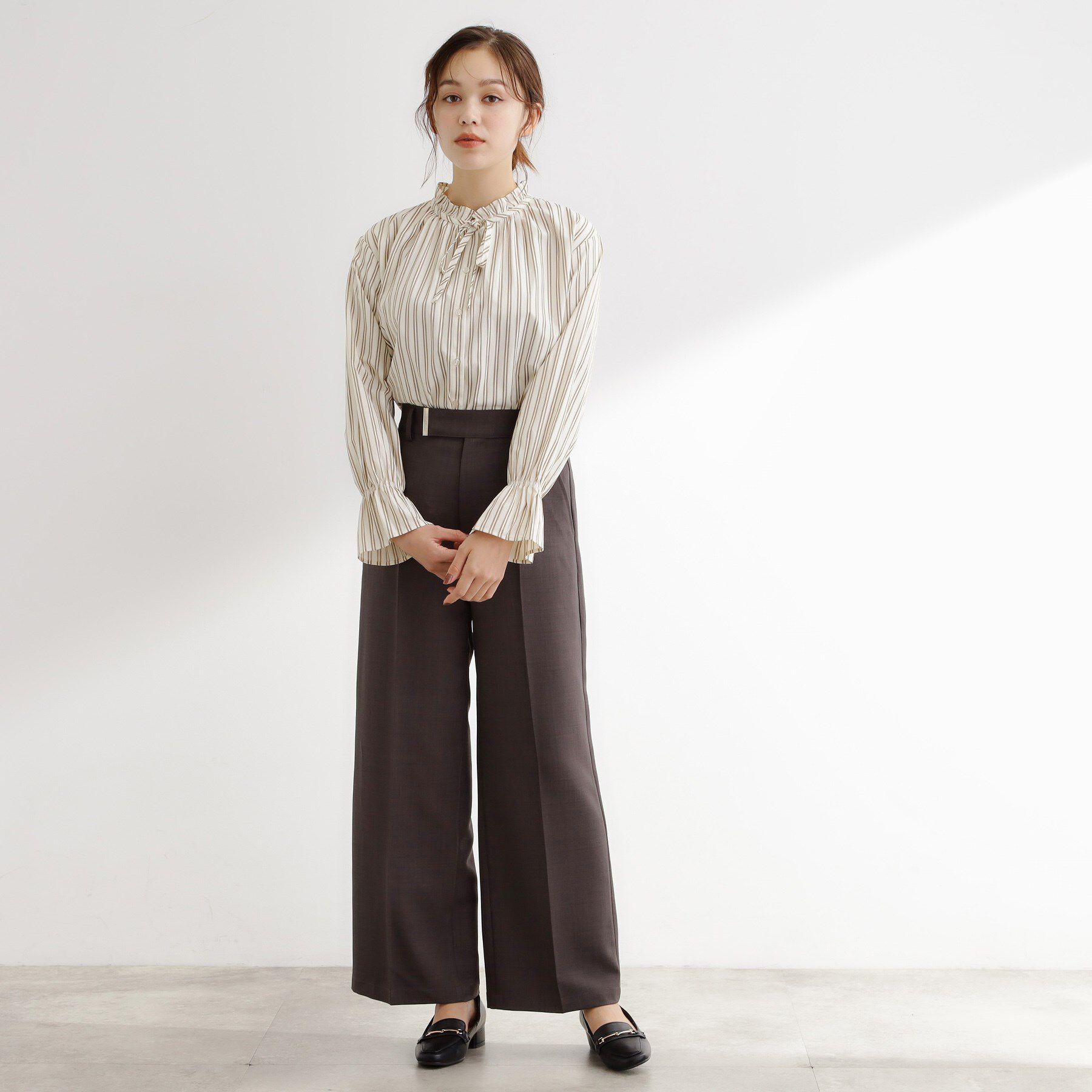 grove「【石川梨華さん着用】フリルカラーリボンブラウス」|シャツ・ブラウス|