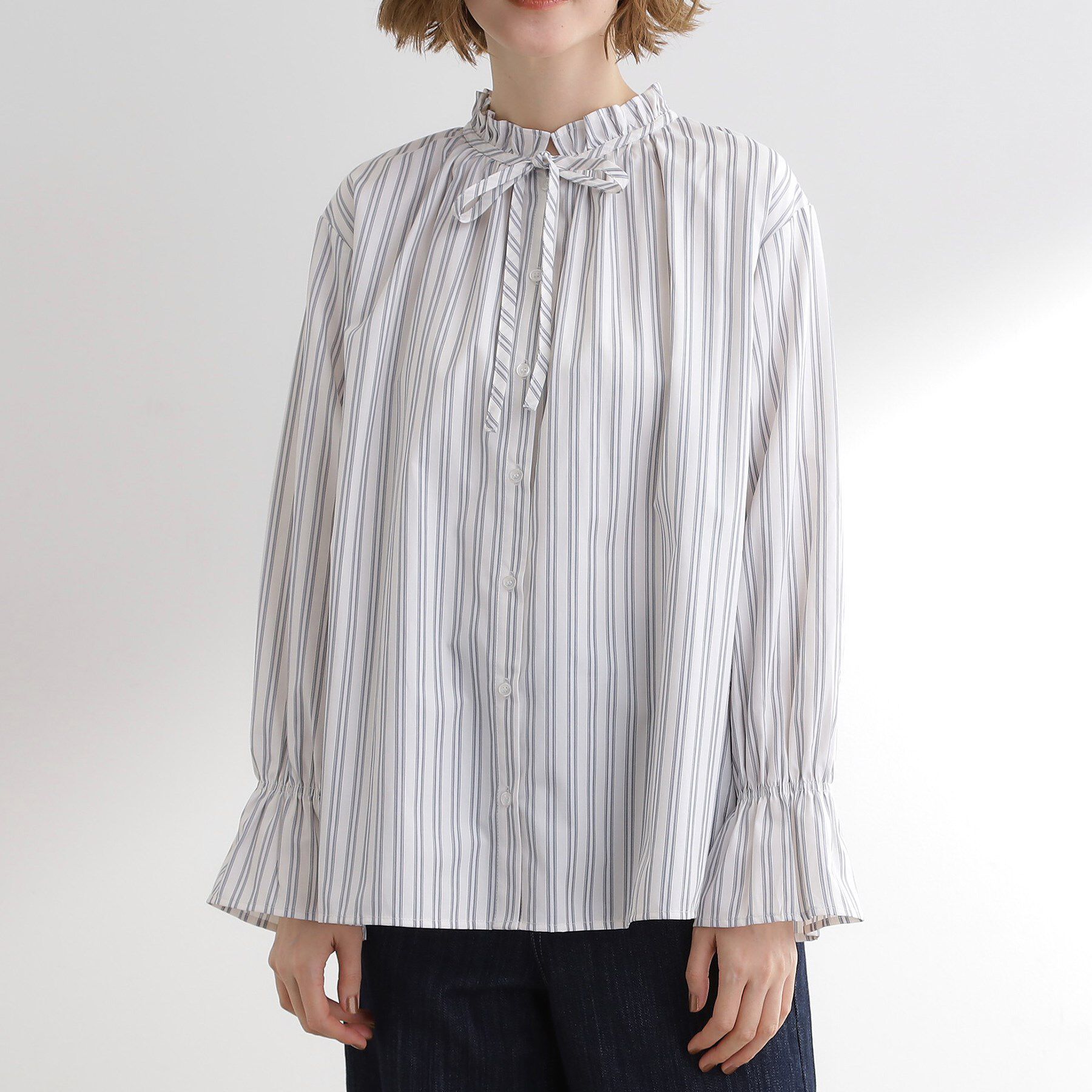 grove「【石川梨華さん着用】フリルカラーリボンブラウス」|シャツ・ブラウス|