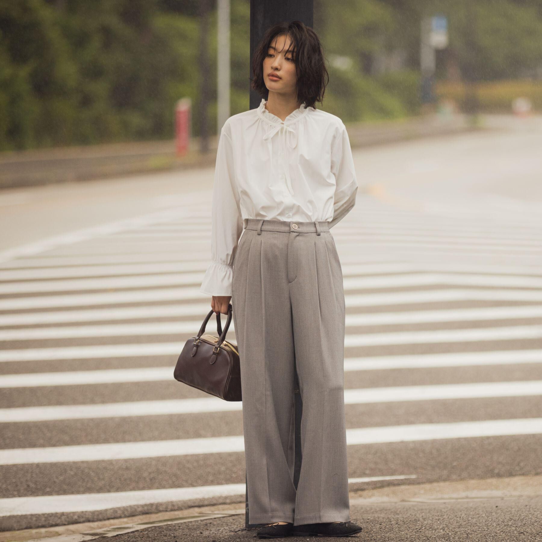 grove「【石川梨華さん着用】フリルカラーリボンブラウス」|シャツ・ブラウス|