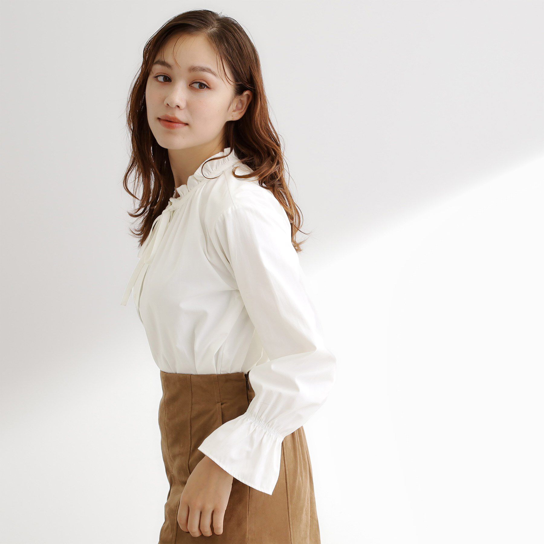 grove「【石川梨華さん着用】フリルカラーリボンブラウス」|シャツ・ブラウス|