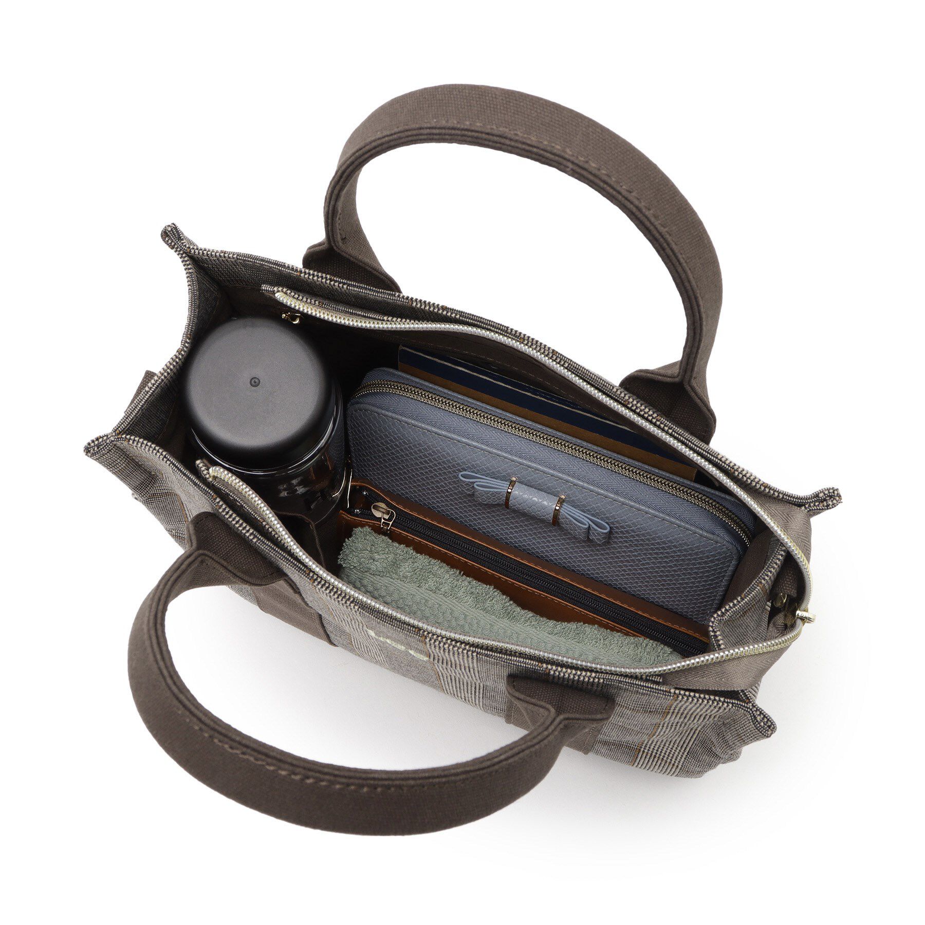 grove「【Lee別注】スクエア2WAYチェックトート」|トートバッグ|