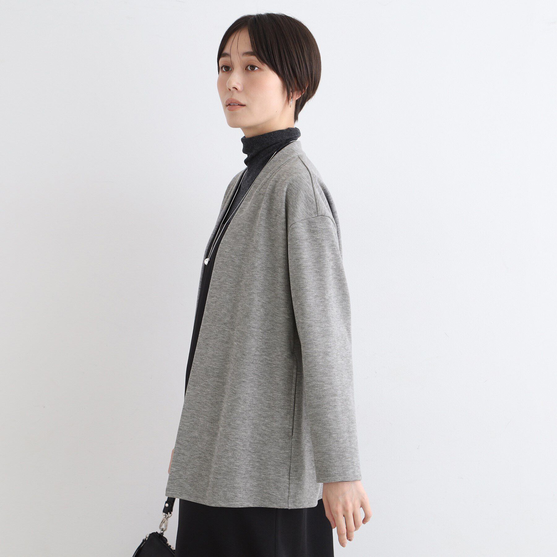 INDIVI「【洗える／UVケア／SETUP可能】ライトジャージカーディガン」|カーディガン|