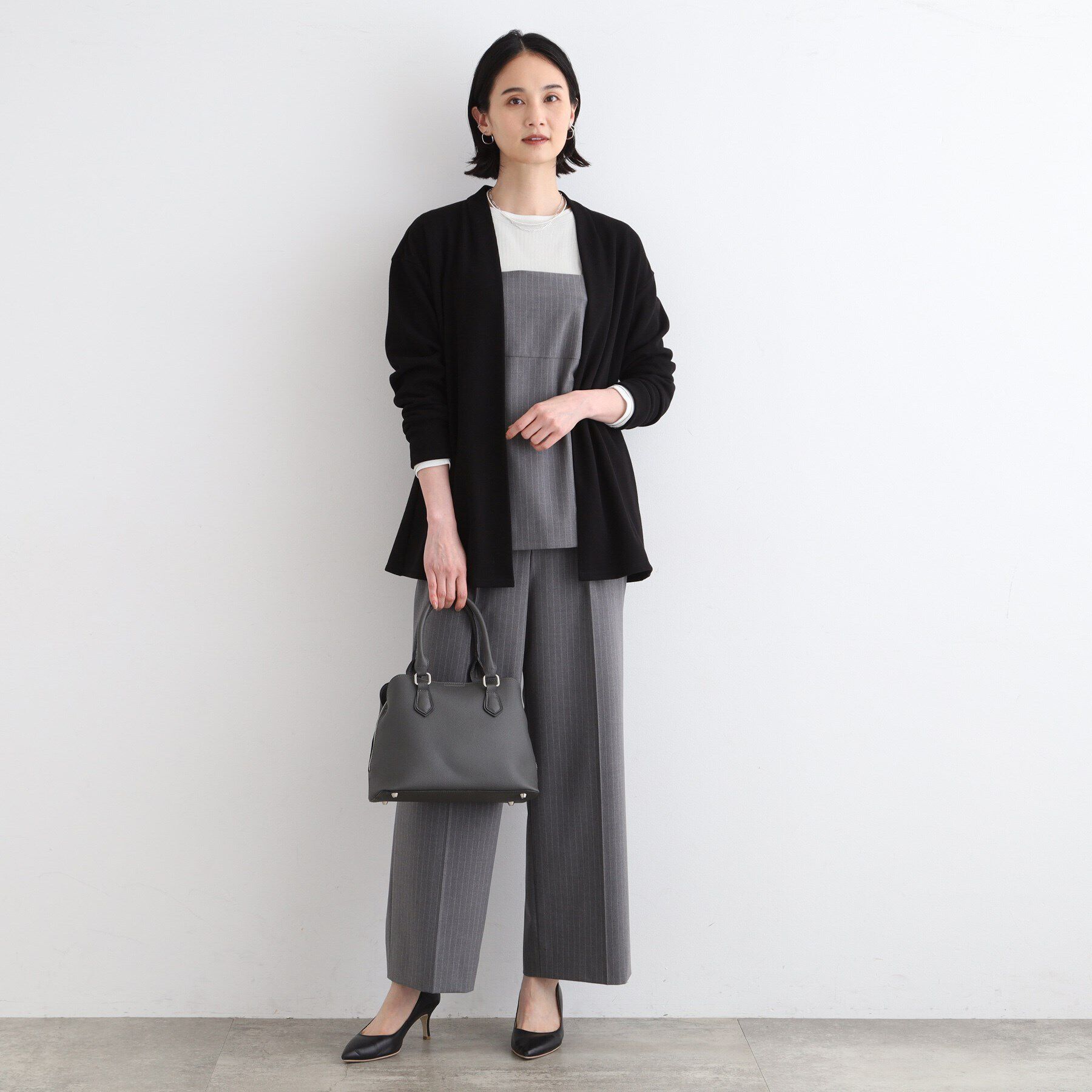 INDIVI「【洗える／UVケア／SETUP可能】ライトジャージカーディガン」|カーディガン|