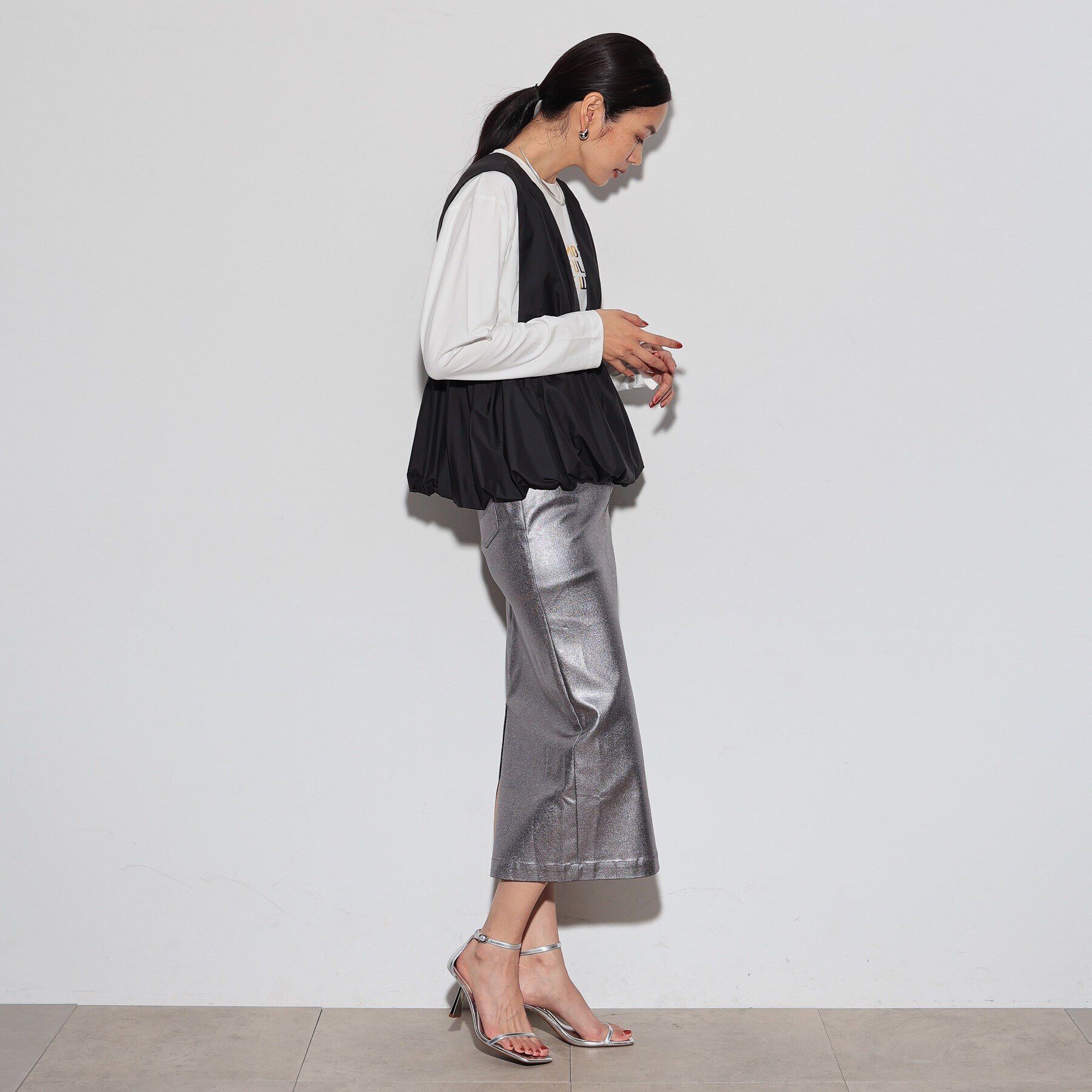 GALLEST「グリッターストレッチタイトスカート」|スカート|