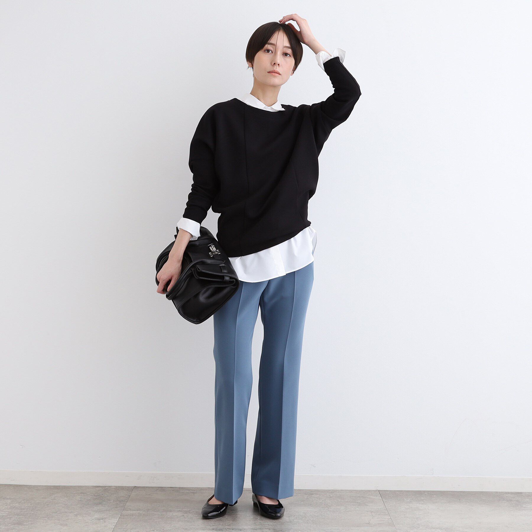 INDIVI「【洗える】ダンボール フォルムトップス」|Tシャツ・カットソー|