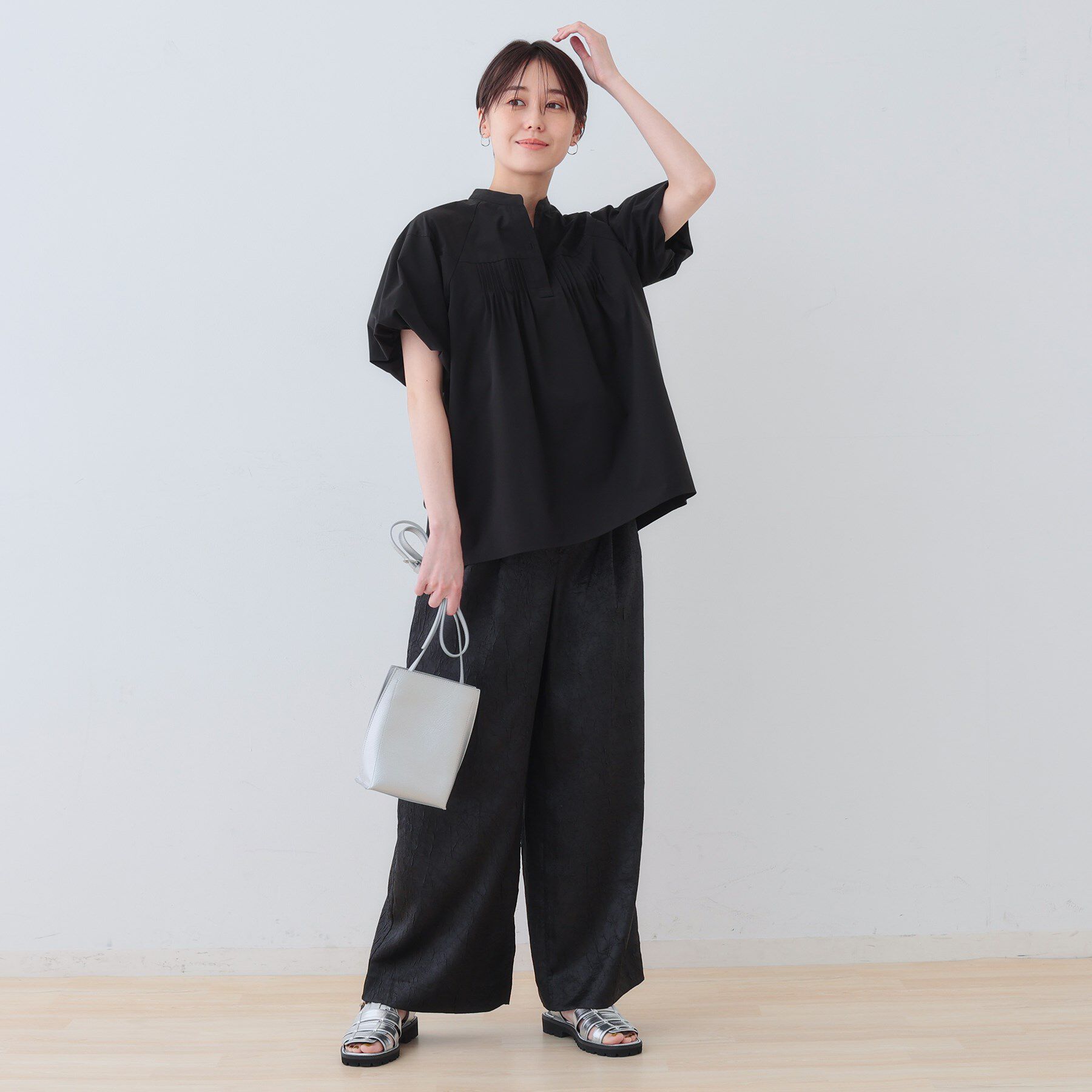 INDIVI「【通気性◎撥水／UV／SETUP可能】アクティブブラウス」|シャツ・ブラウス|