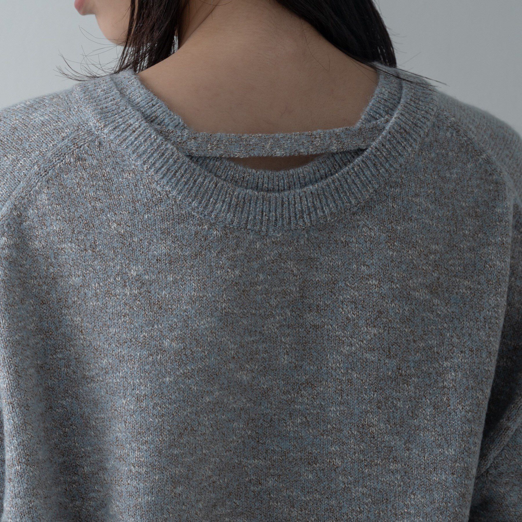 GALLEST「レイヤーネックメランジラメニット」|ニット・セーター|