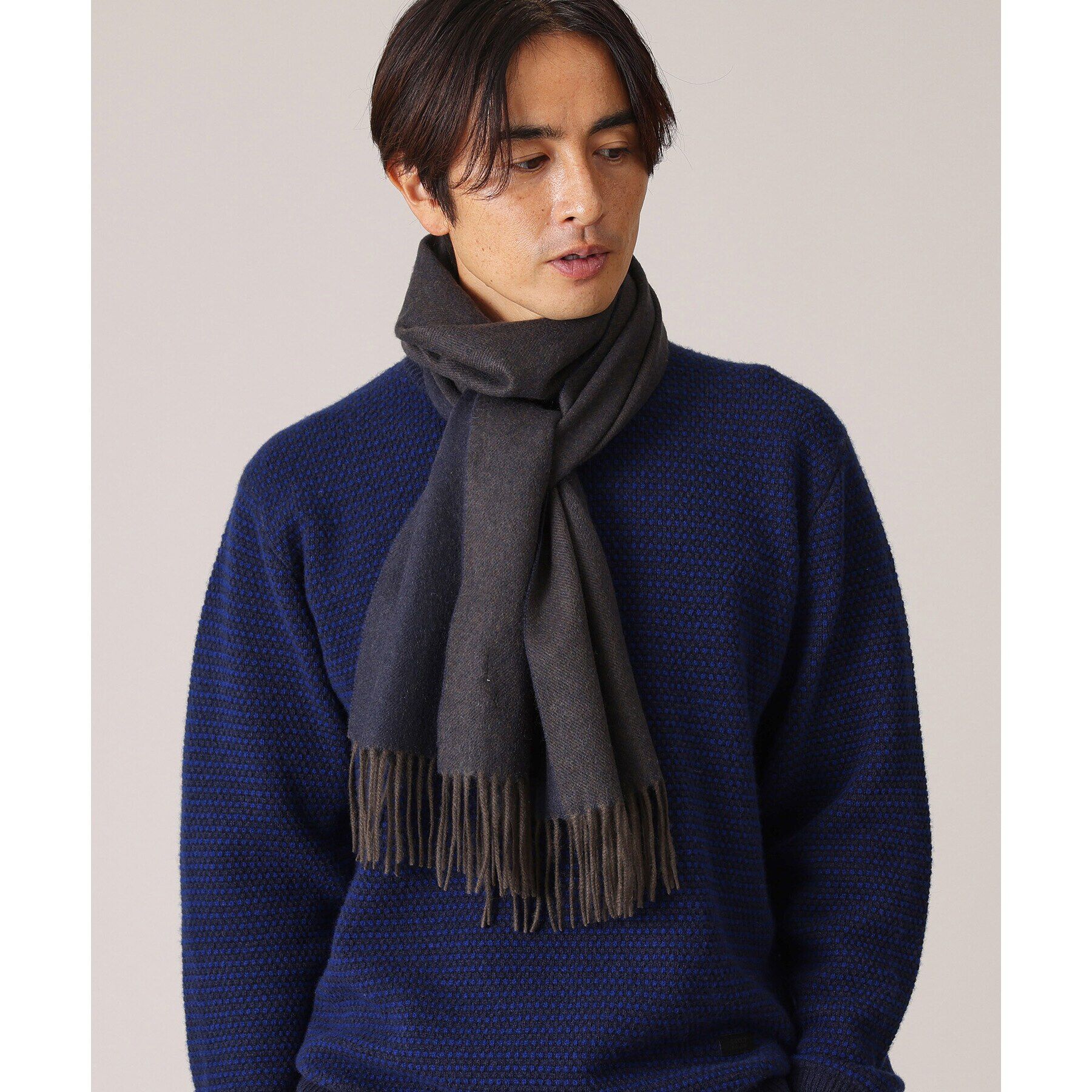 TAKEO KIKUCHI「【洗えるカシミヤ】大きめシングルリバー マフラー」|ストール|