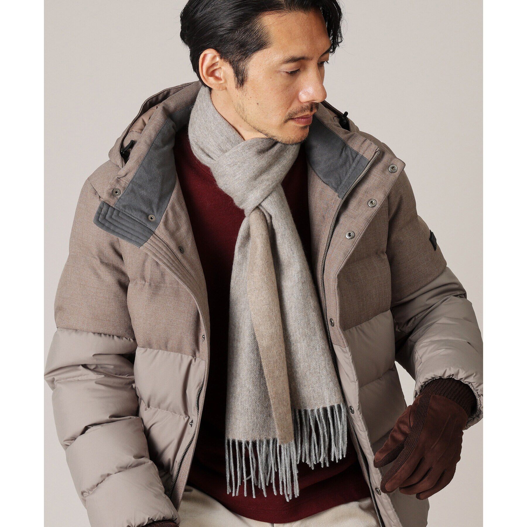 TAKEO KIKUCHI「【洗えるカシミヤ】大きめシングルリバー マフラー」|ストール|