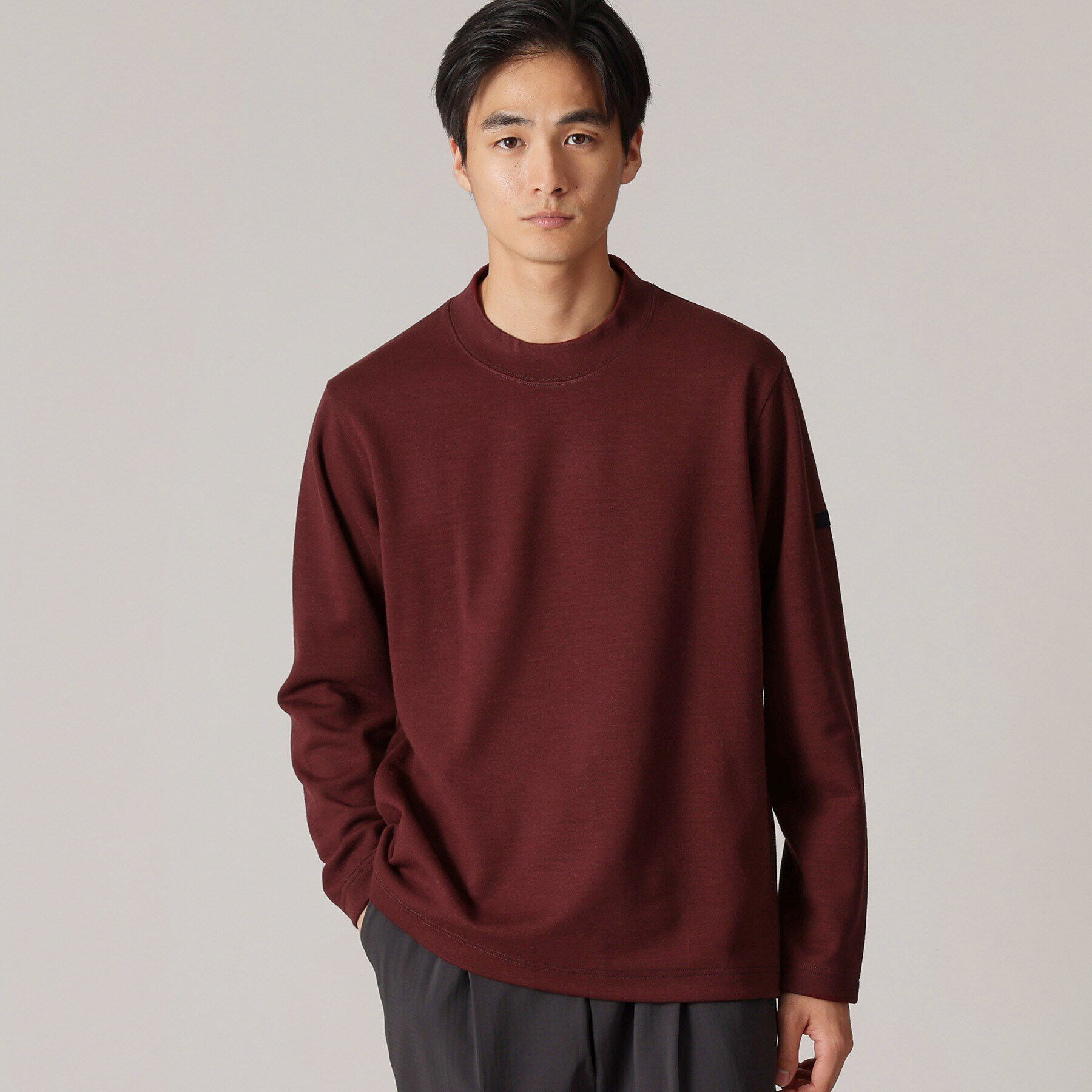 TAKEO KIKUCHI「【Sサイズ～】ウールブレンド ポンチ カットソー」|Tシャツ・カットソー|ボルドー(064)