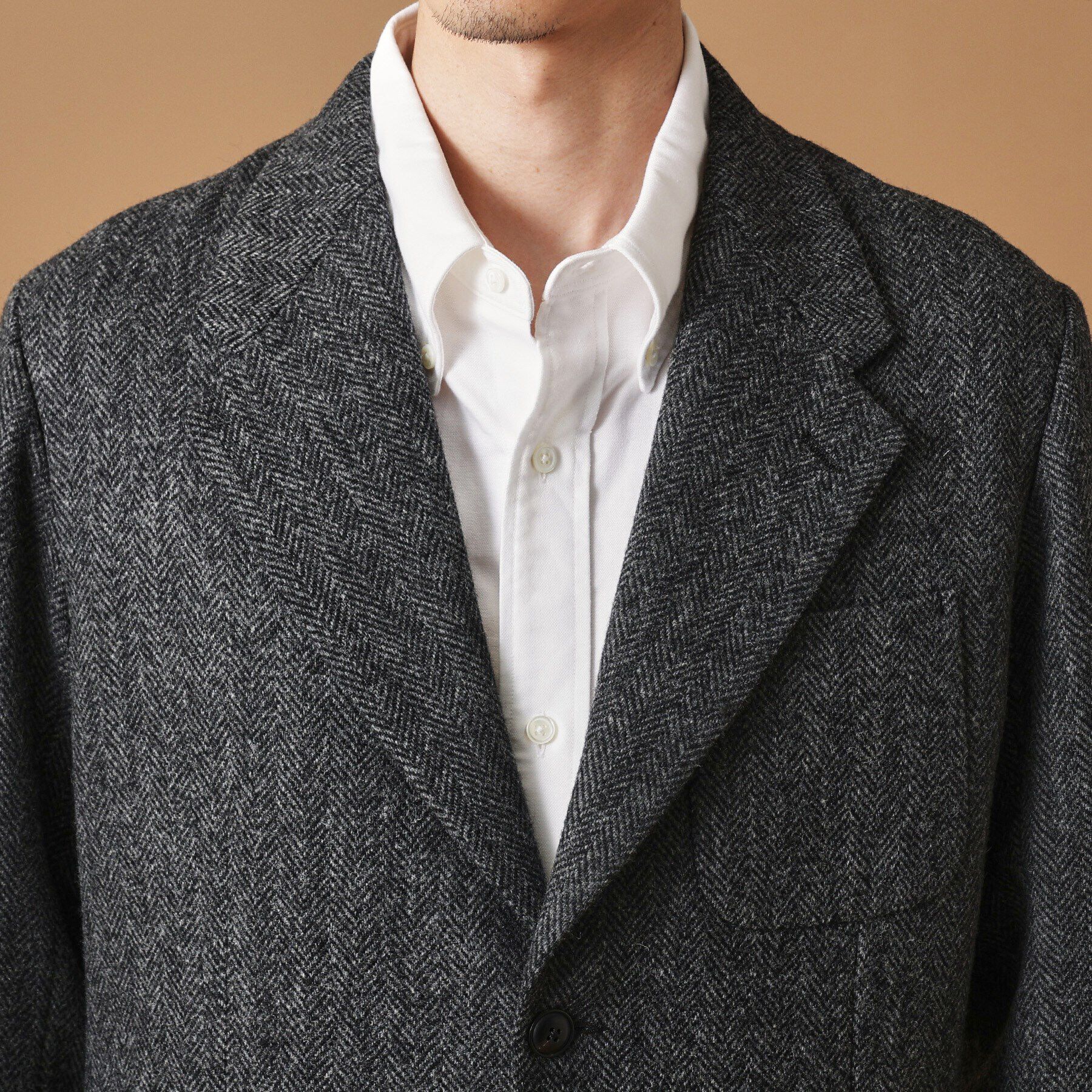 40CARATS&525「ウール混ヘリンボン ジャケット」|テーラードジャケット|