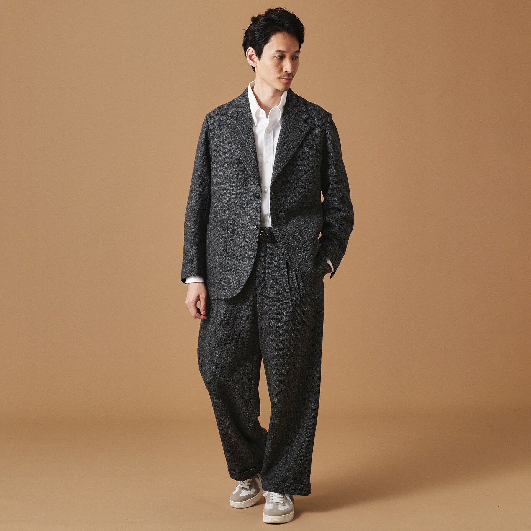 40CARATS&525「ウール混ヘリンボン ジャケット」|テーラードジャケット|