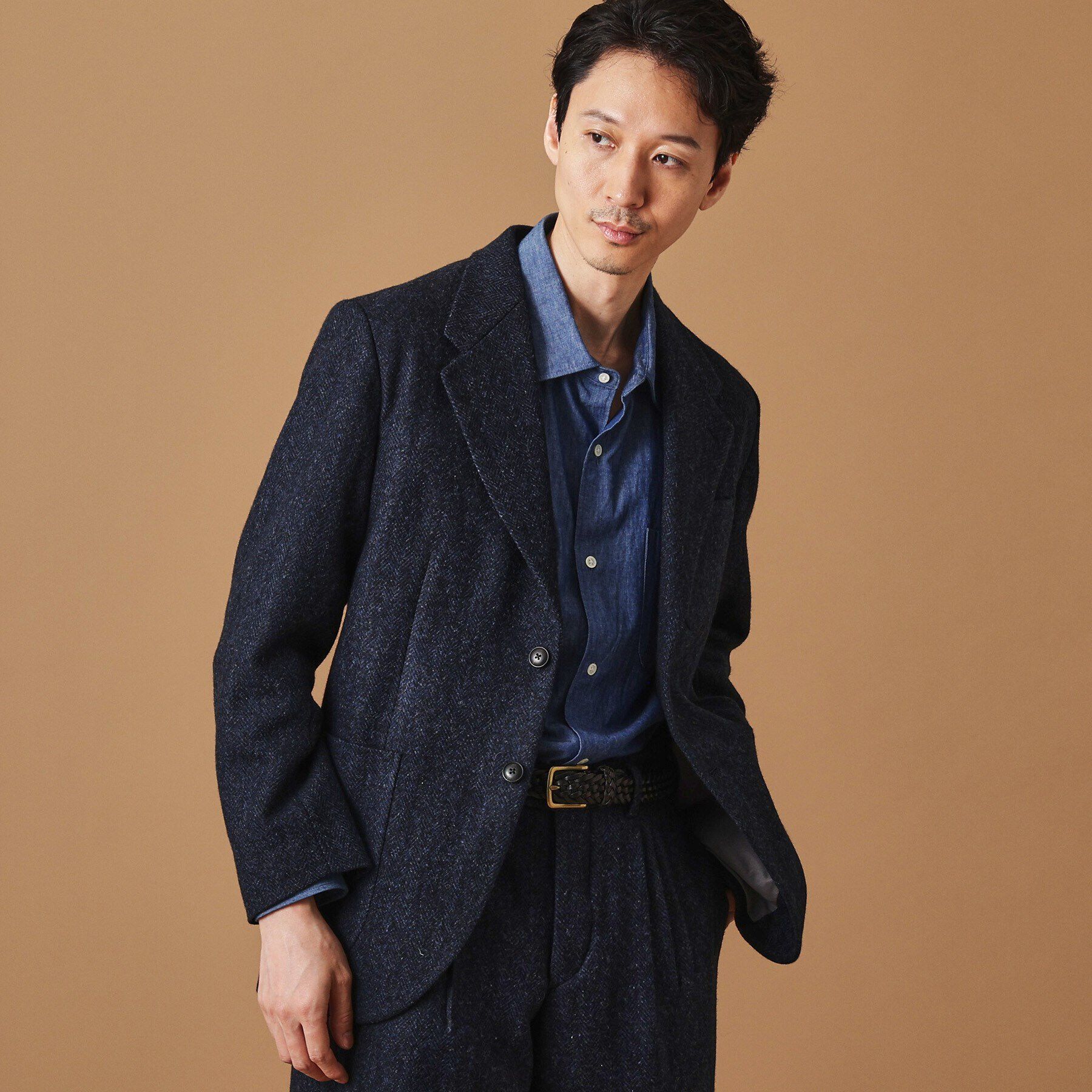 40CARATS&525「ウール混ヘリンボン ジャケット」|テーラードジャケット|