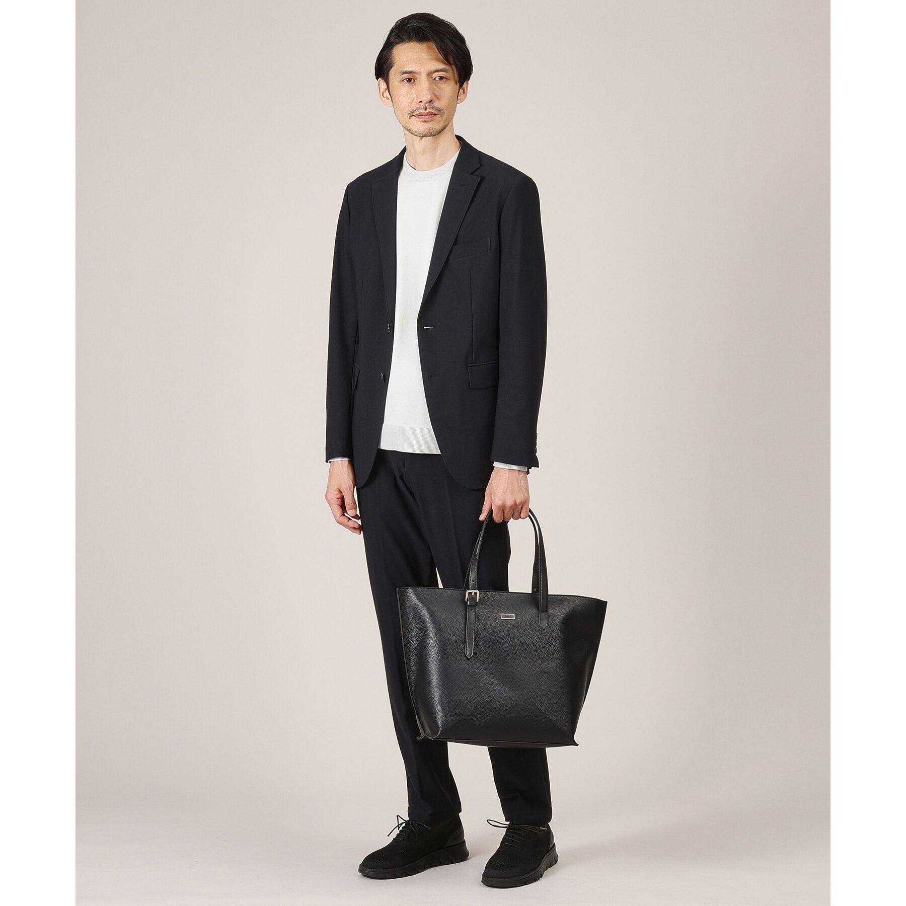 TAKEO KIKUCHI「レザーハンドル シュリンクPU トート」|トートバッグ|