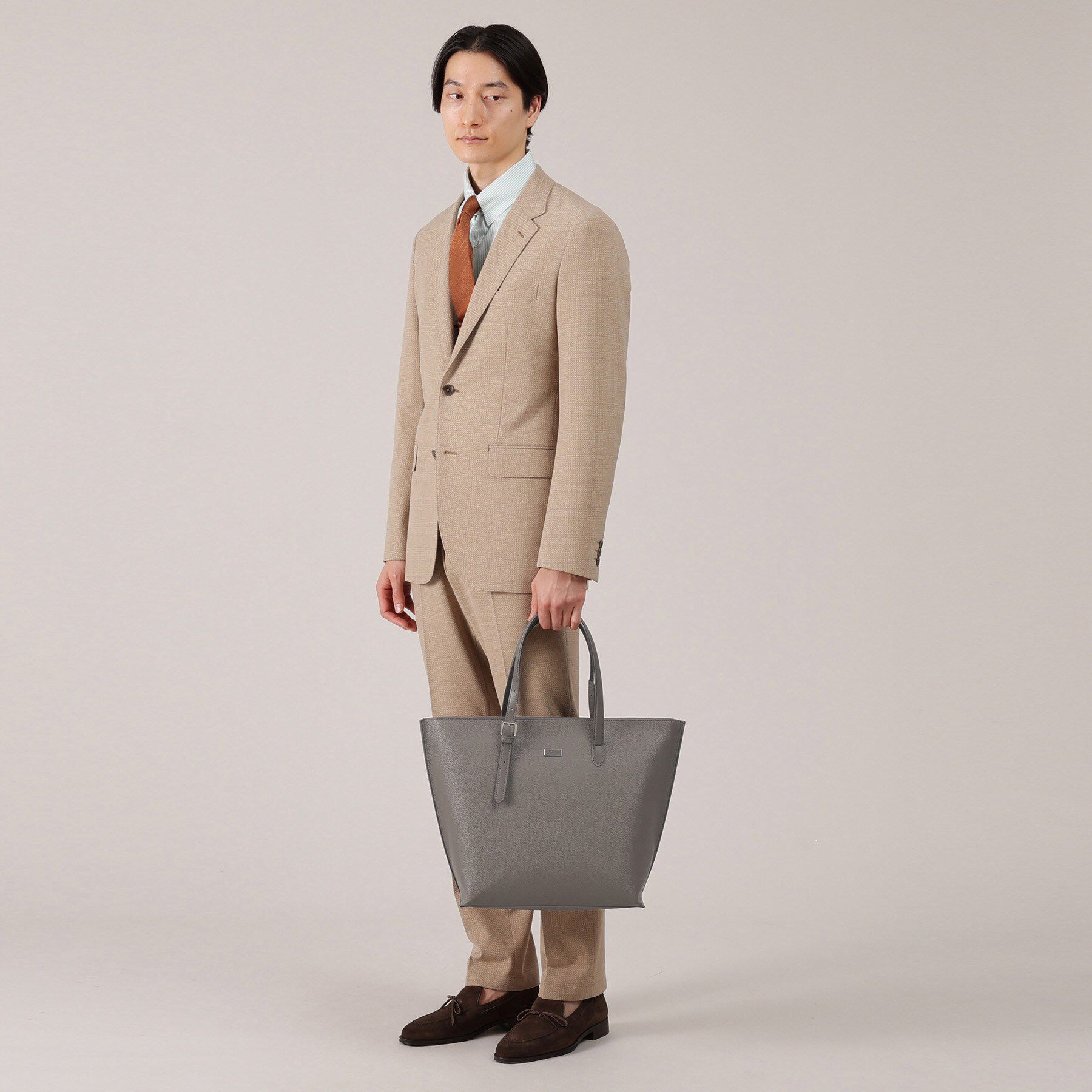 TAKEO KIKUCHI「レザーハンドル シュリンクPU トート」|トートバッグ|