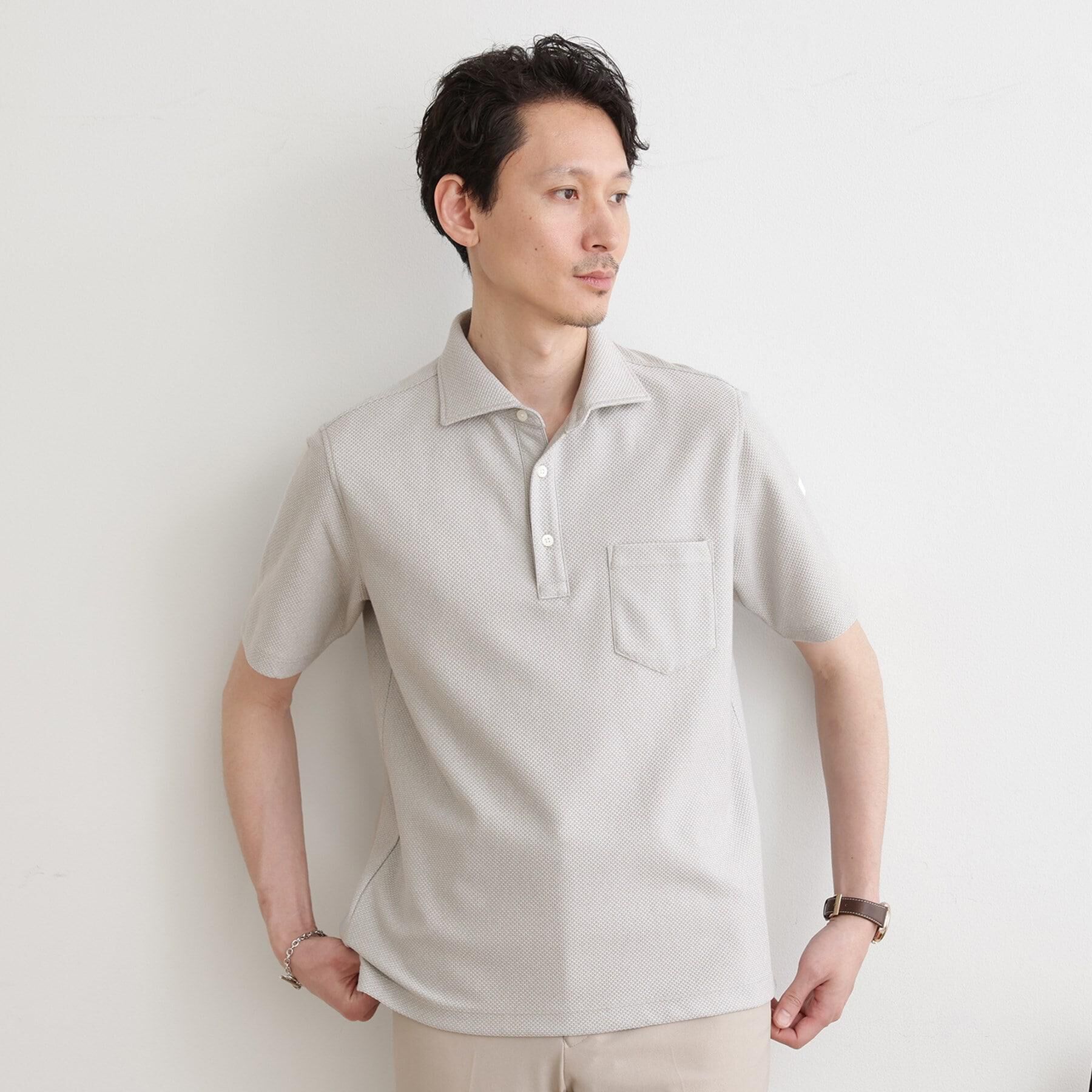 TAKEO KIKUCHI「【尾州織】メランジメッシュ ポロシャツ」|ポロシャツ|