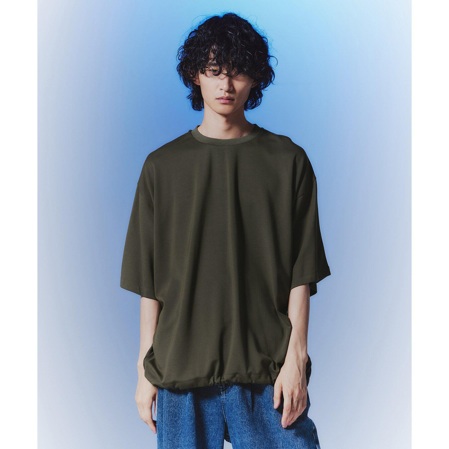 tk.TAKEO KIKUCHI「エアリーマシュマロドロスト半袖カットー」|Tシャツ・カットソー|カーキ(029)