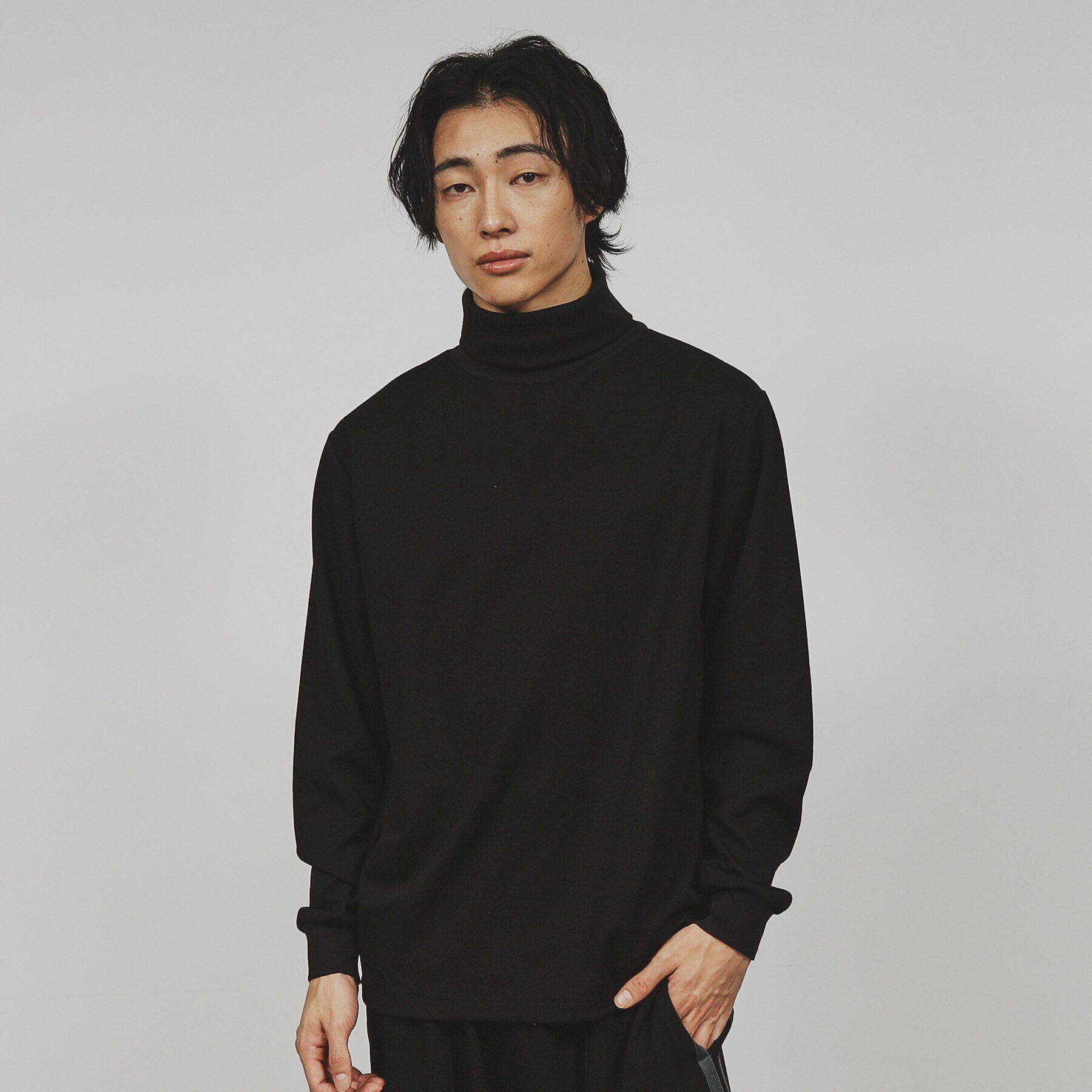 tk.TAKEO KIKUCHI「スマートタートルネックプルオーバー」|Tシャツ・カットソー|ブラック(019)