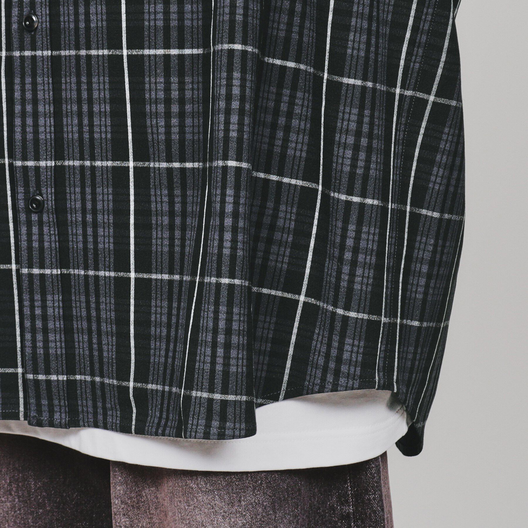 tk.TAKEO KIKUCHI「フードレイヤーチェックシャツ」|シャツ・ブラウス|