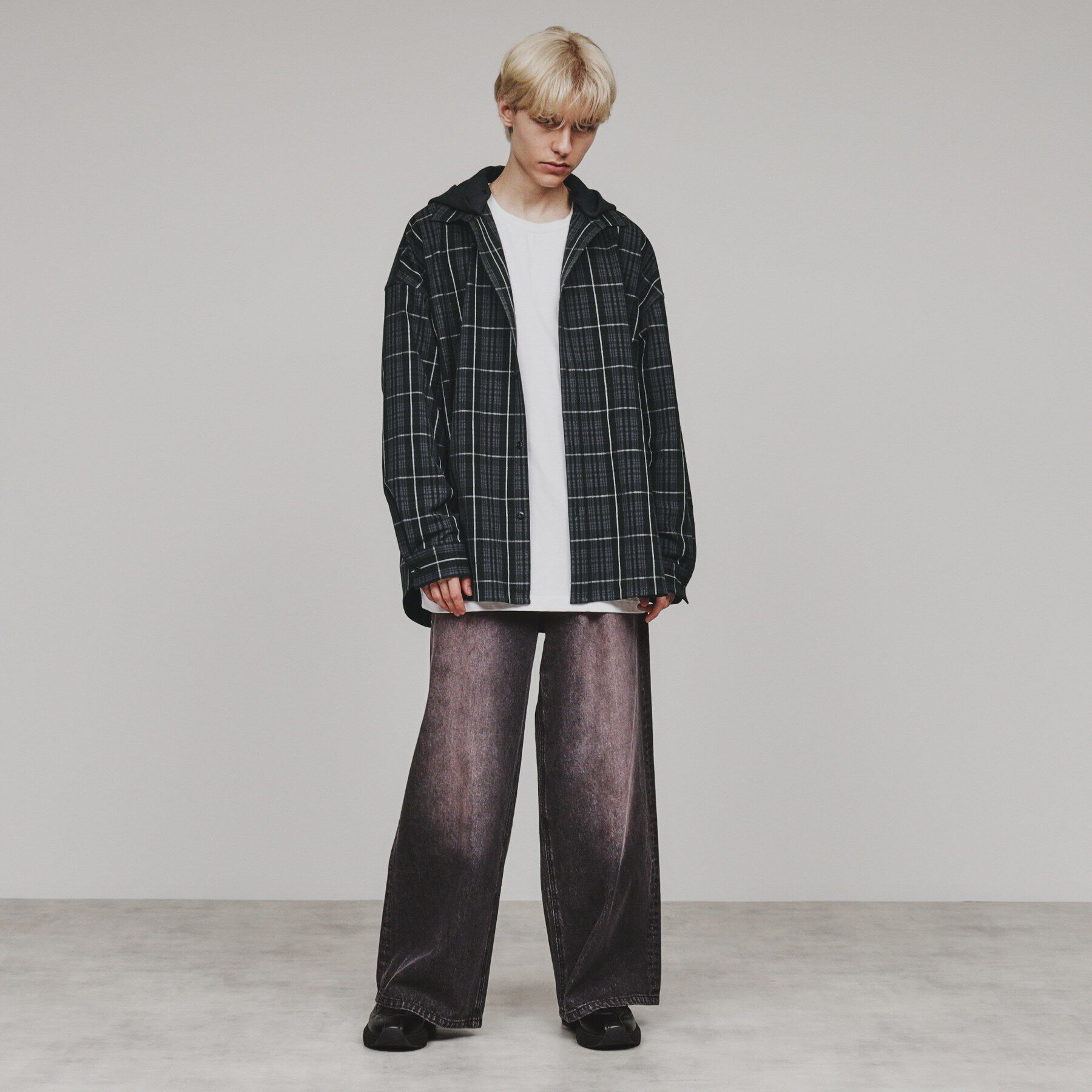 tk.TAKEO KIKUCHI「フードレイヤーチェックシャツ」|シャツ・ブラウス|