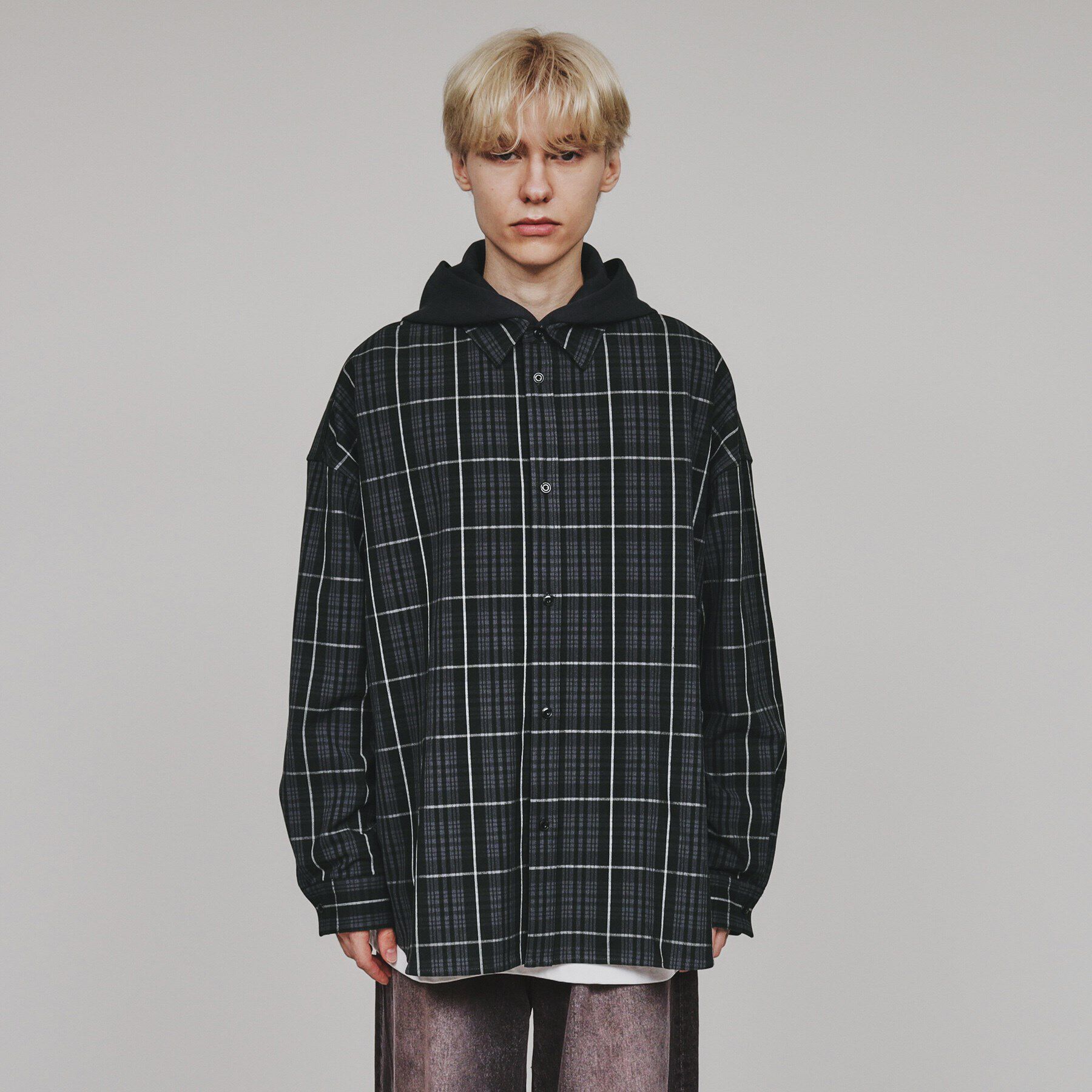tk.TAKEO KIKUCHI「フードレイヤーチェックシャツ」|シャツ・ブラウス|
