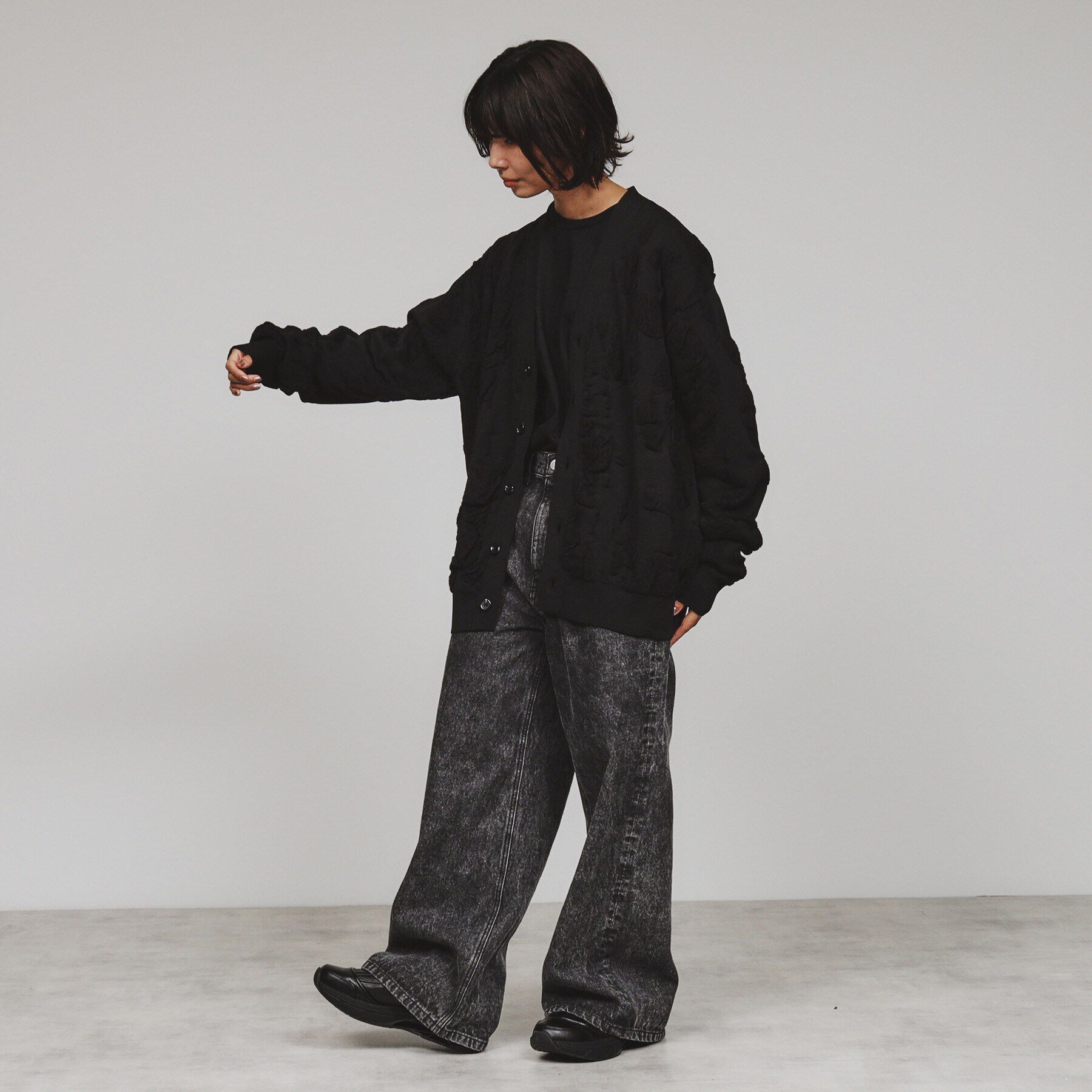 tk.TAKEO KIKUCHI「アブストラクトフクレジャカードカーディガン」|カーディガン|