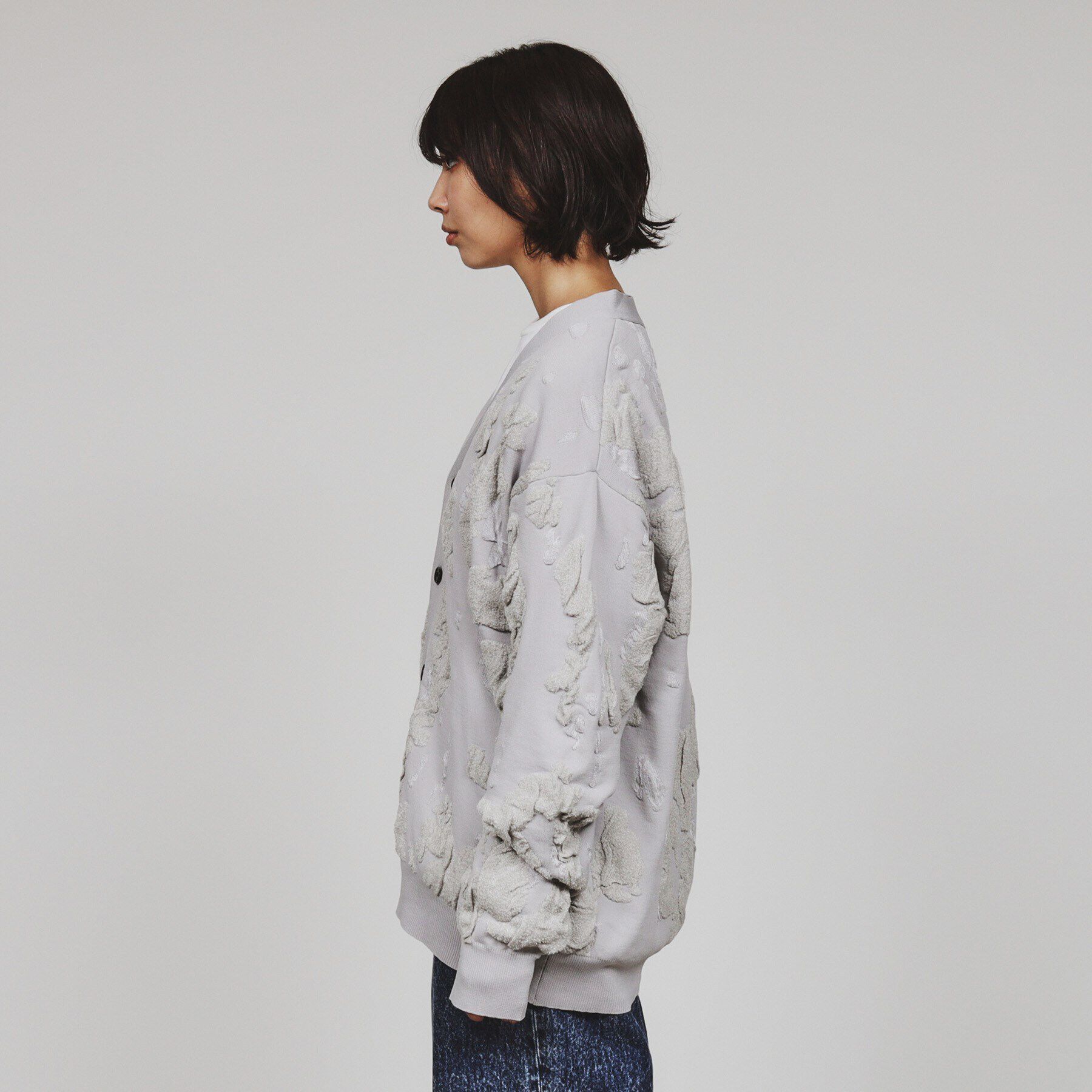 tk.TAKEO KIKUCHI「アブストラクトフクレジャカードカーディガン」|カーディガン|