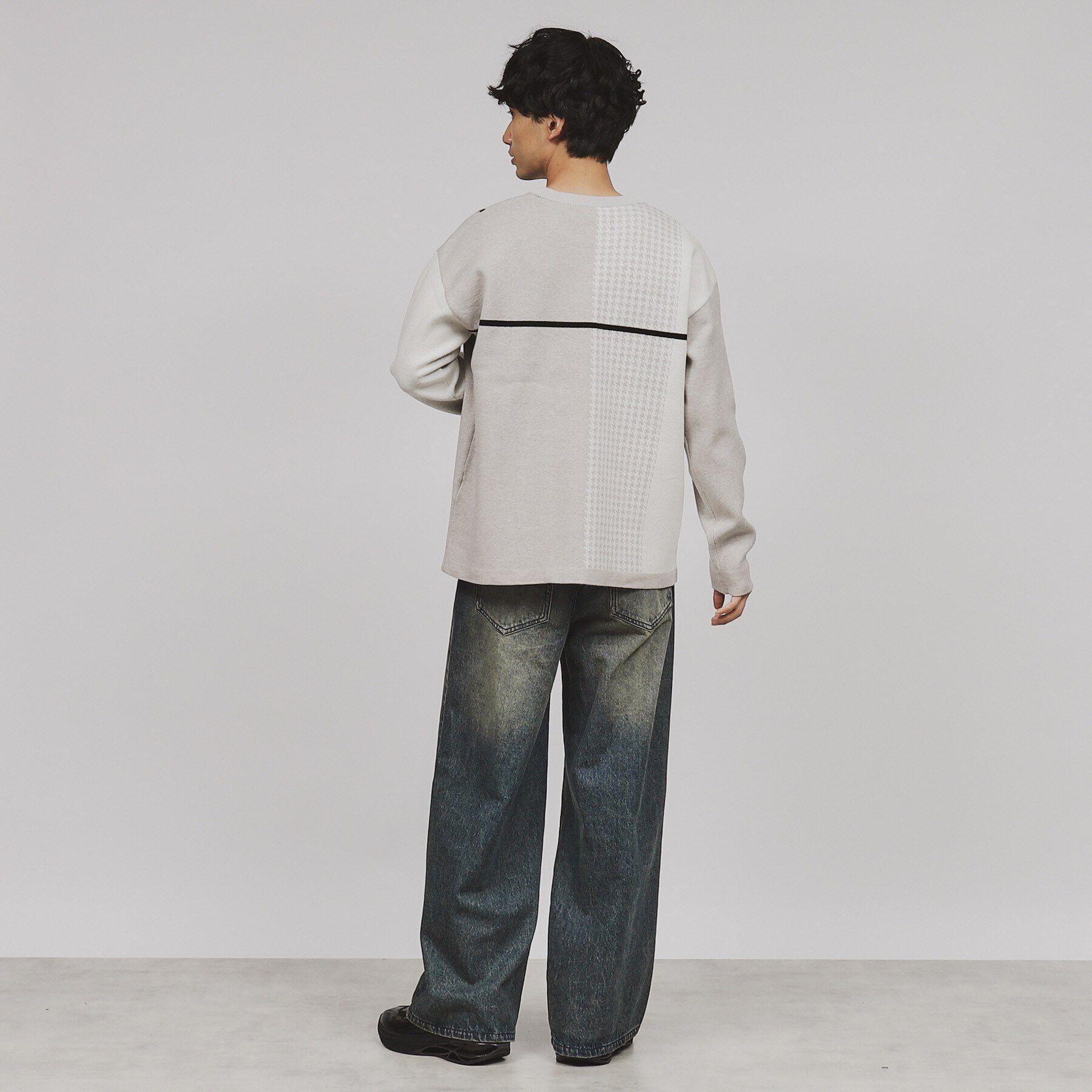 tk.TAKEO KIKUCHI「【もちもちニット】クラシックパターンクロスオーバー」|ニット・セーター|