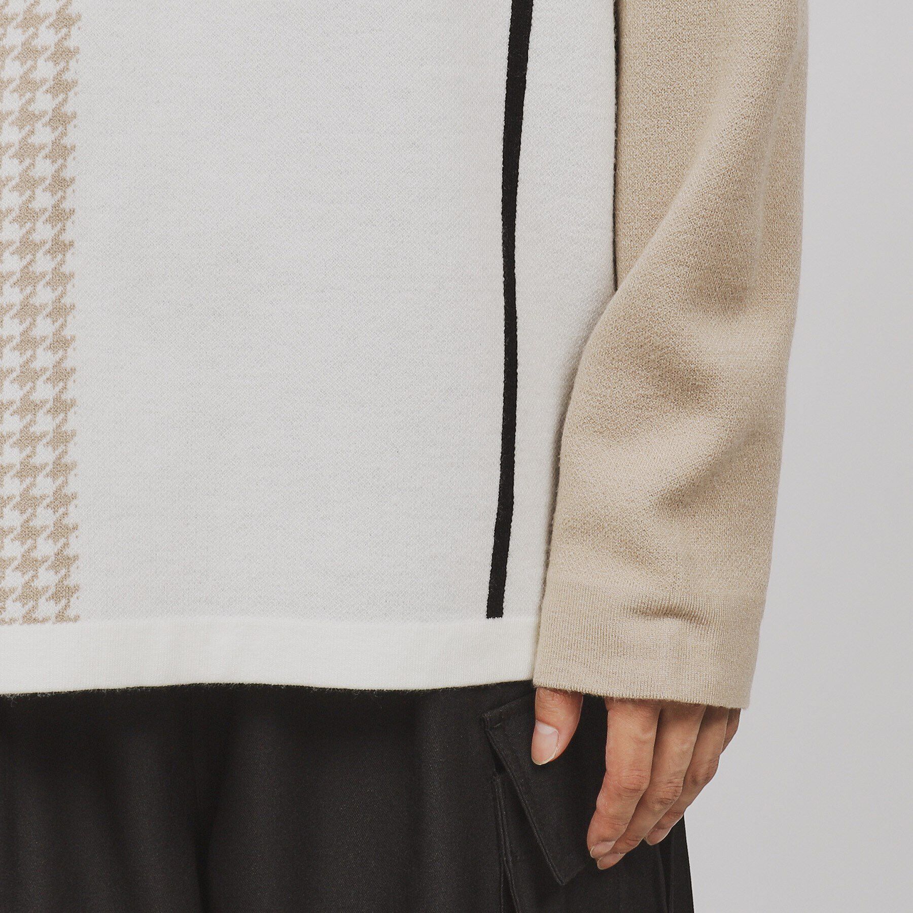 tk.TAKEO KIKUCHI「【もちもちニット】クラシックパターンクロスオーバー」|ニット・セーター|