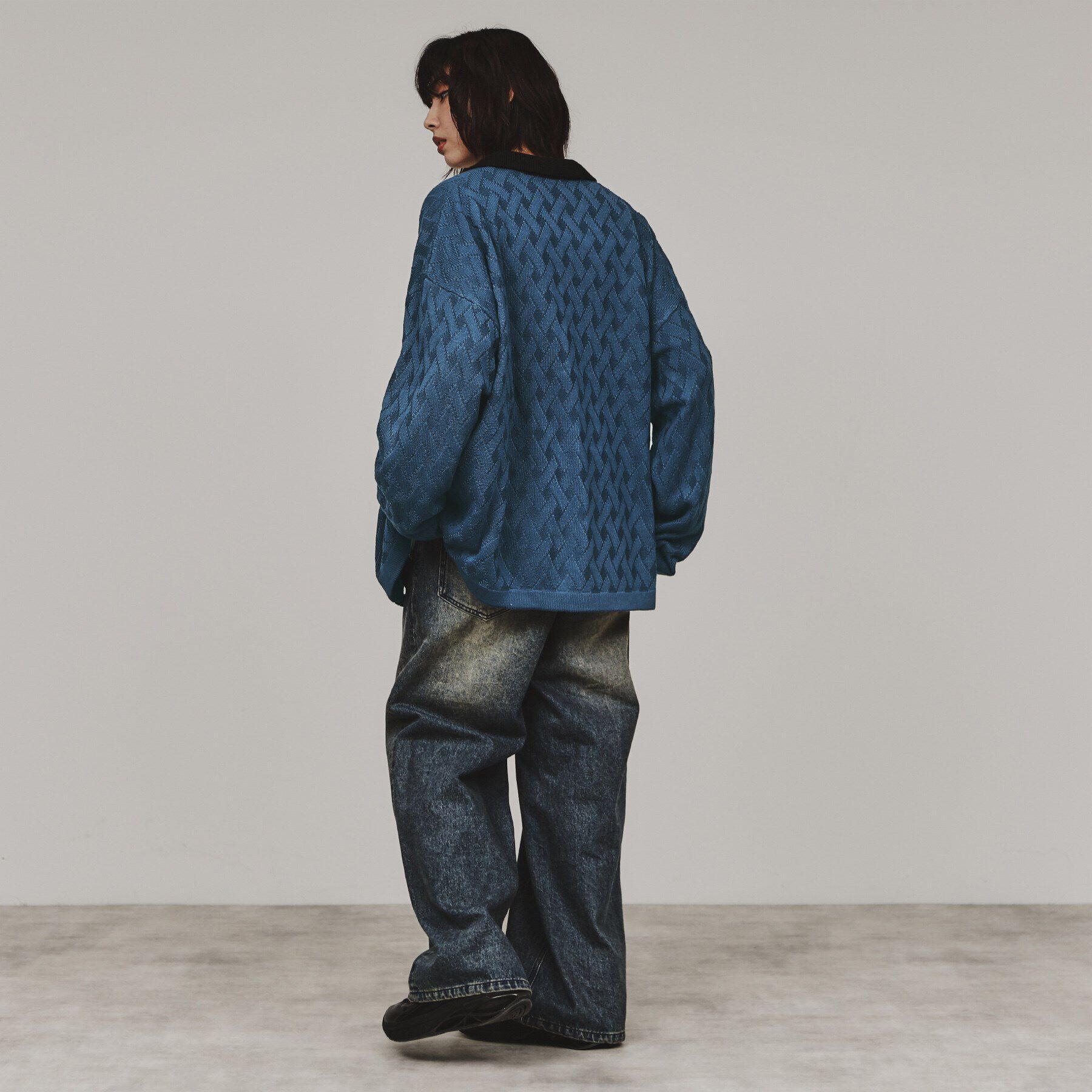 tk.TAKEO KIKUCHI「衿付きニットカーディガン」|カーディガン|