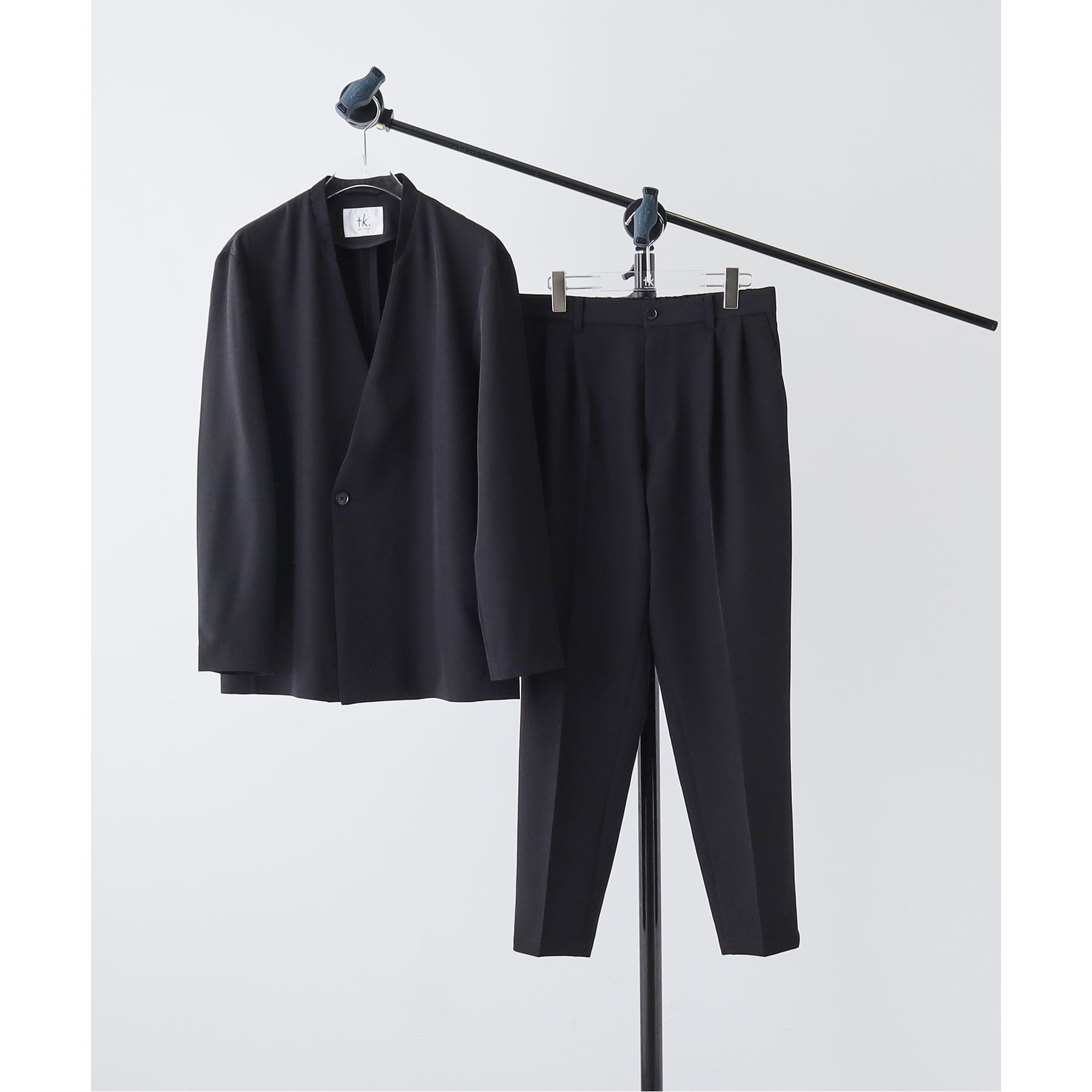 tk.TAKEO KIKUCHI「360度ストレッチノーカラージャケット（セットアップ対応）」|ノーカラージャケット|