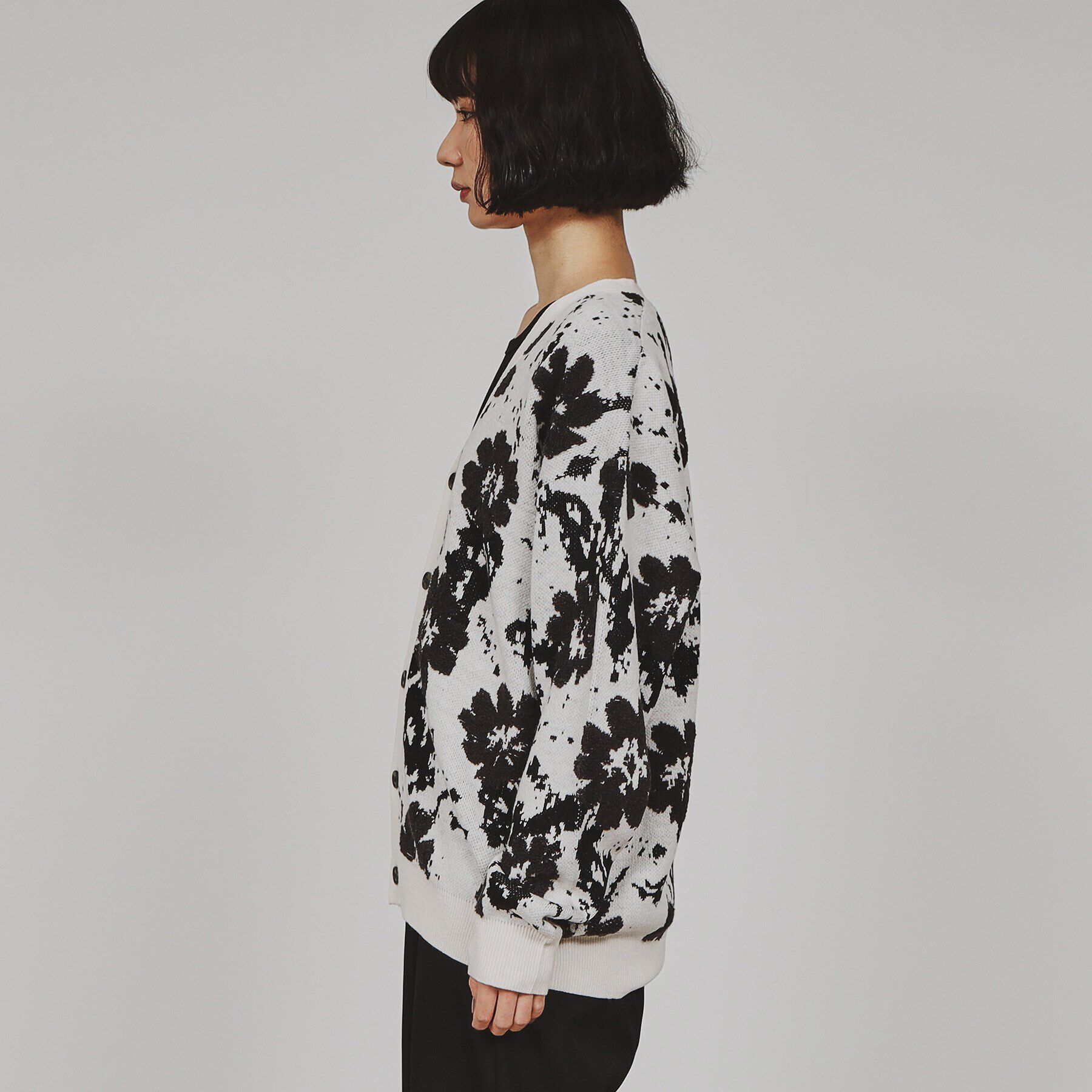 tk.TAKEO KIKUCHI「フラワージャカードカーディガン」|カーディガン|