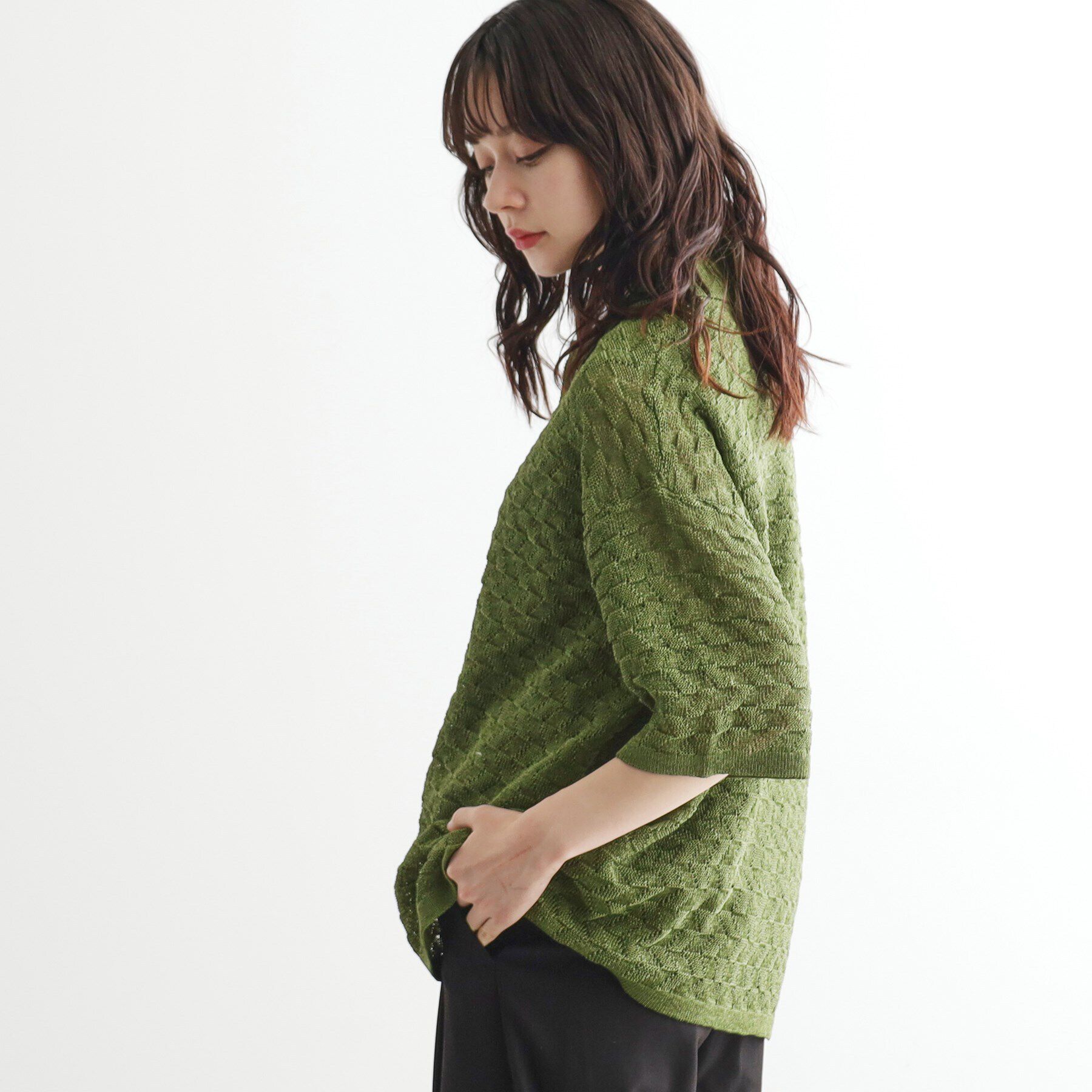 tk.TAKEO KIKUCHI「ニットポロカーディガン」|カーディガン|