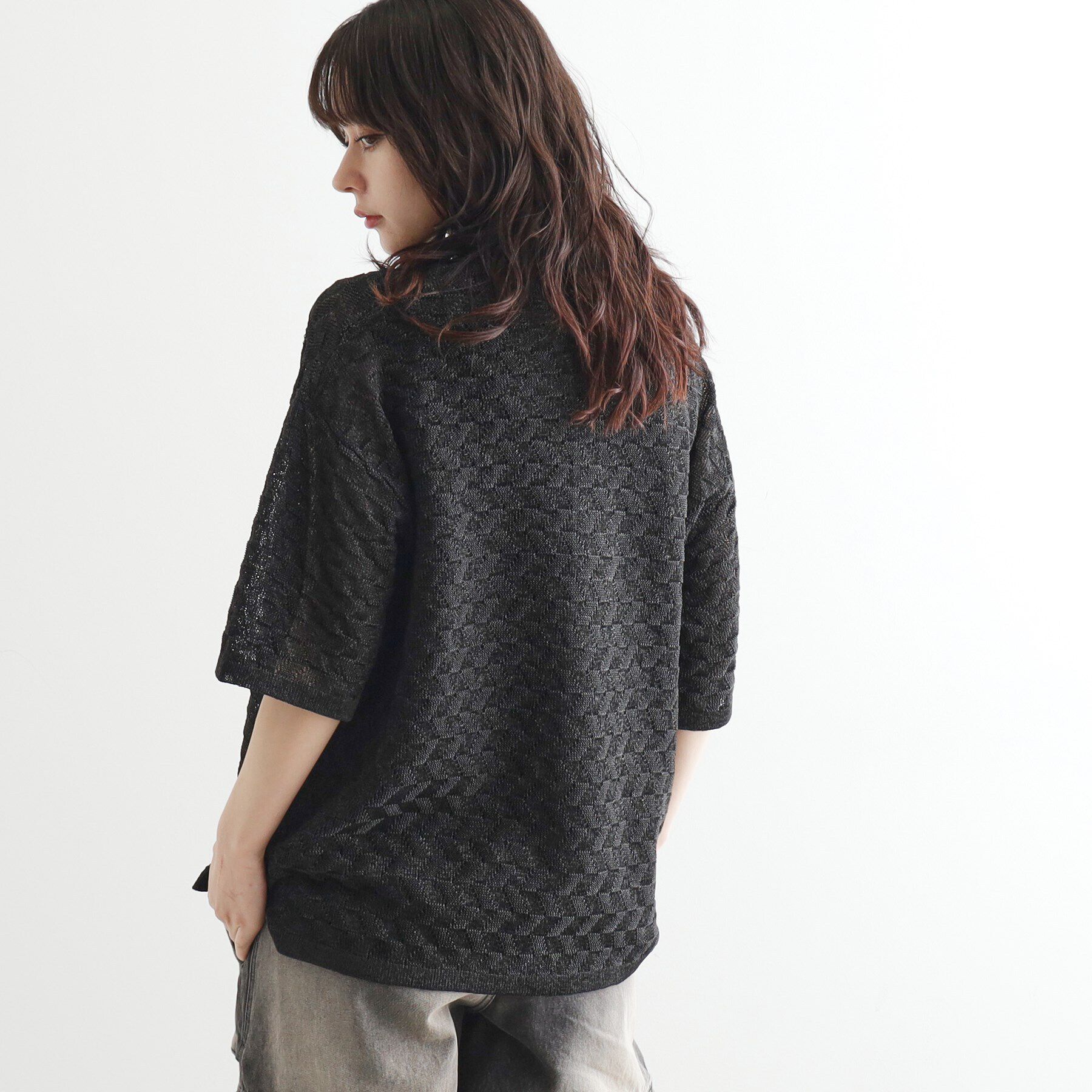 tk.TAKEO KIKUCHI「ニットポロカーディガン」|カーディガン|