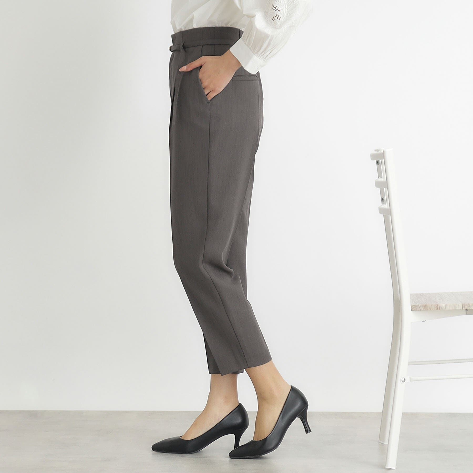 index「ストレッチベルテッドテーパードパンツ【吸水速乾／防シワ／洗濯機洗い可】」|その他|