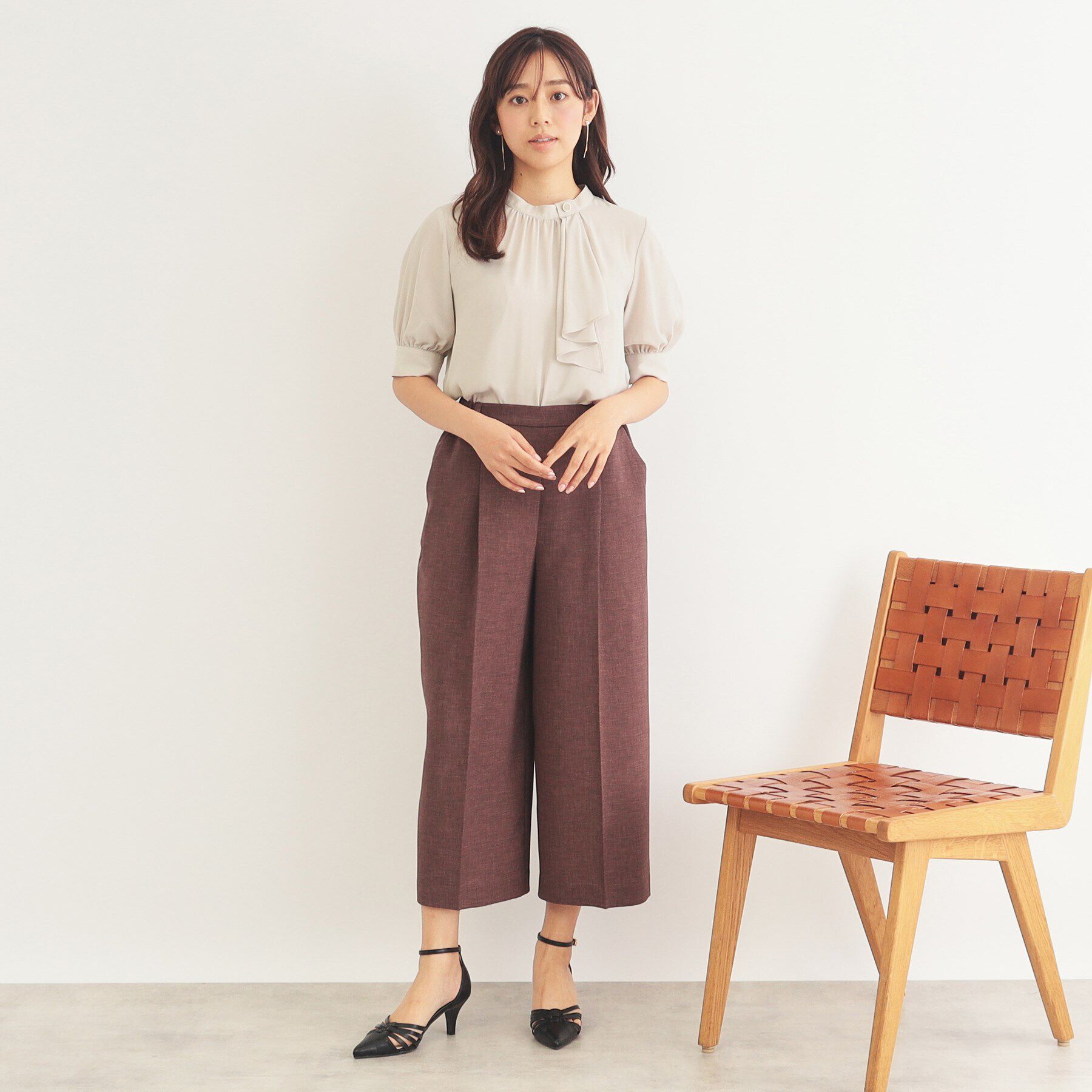 index「アシメボウタイブラウス【洗濯機洗い可/イージーアイロン】」|シャツ・ブラウス|