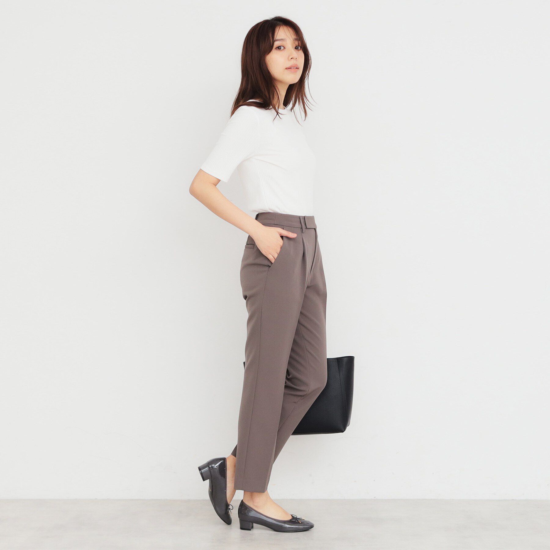 index「《5color/S-LLsize》ワイドリブボートネックトップス【洗濯機洗い可/接触冷感】」|Tシャツ・カットソー|